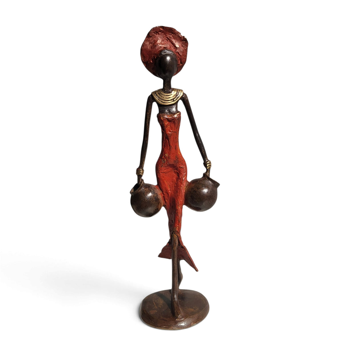 Bronze sculpture "Woman with two amphoras" by Soré | various colours and sizes
