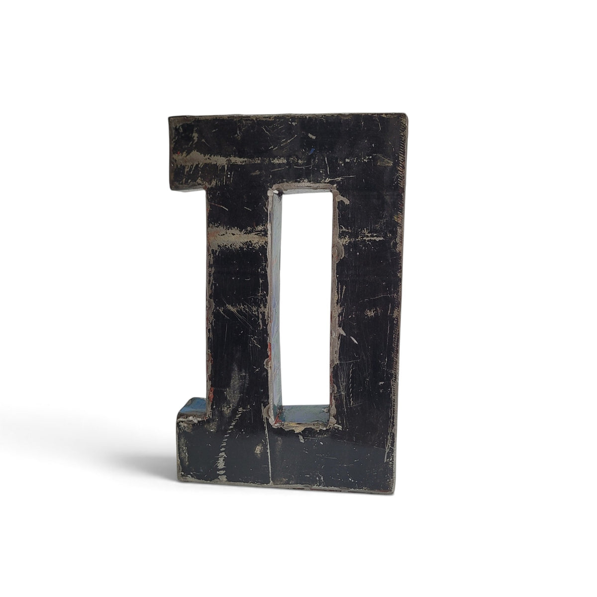 Lettre "D" en fûts de pétrole recyclés | 22 ou 50 cm | différentes couleurs