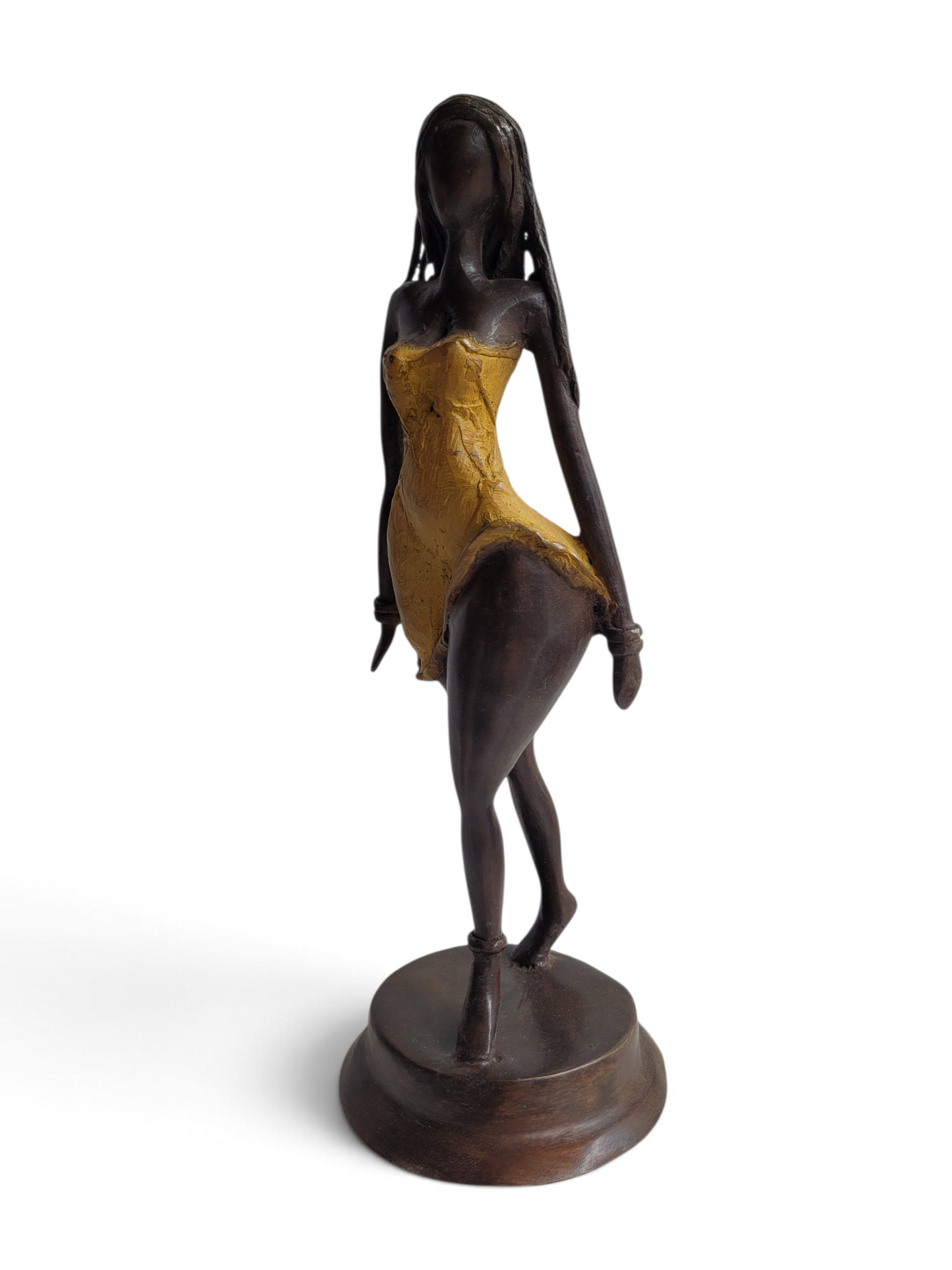 "Jeune Fille au Vent #4" Bronze-Skulptur von Issouf Iboudou, 32 cm, 2026