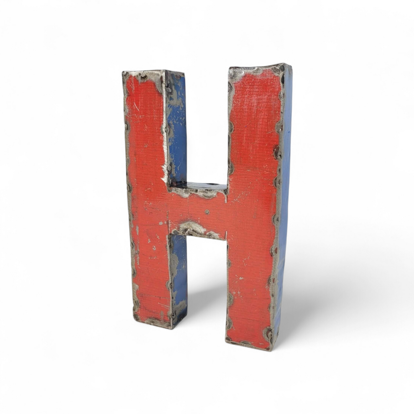 Buchstabe "H" aus recycelten Ölfässern | 22 oder 50 cm | verschiedene Farben