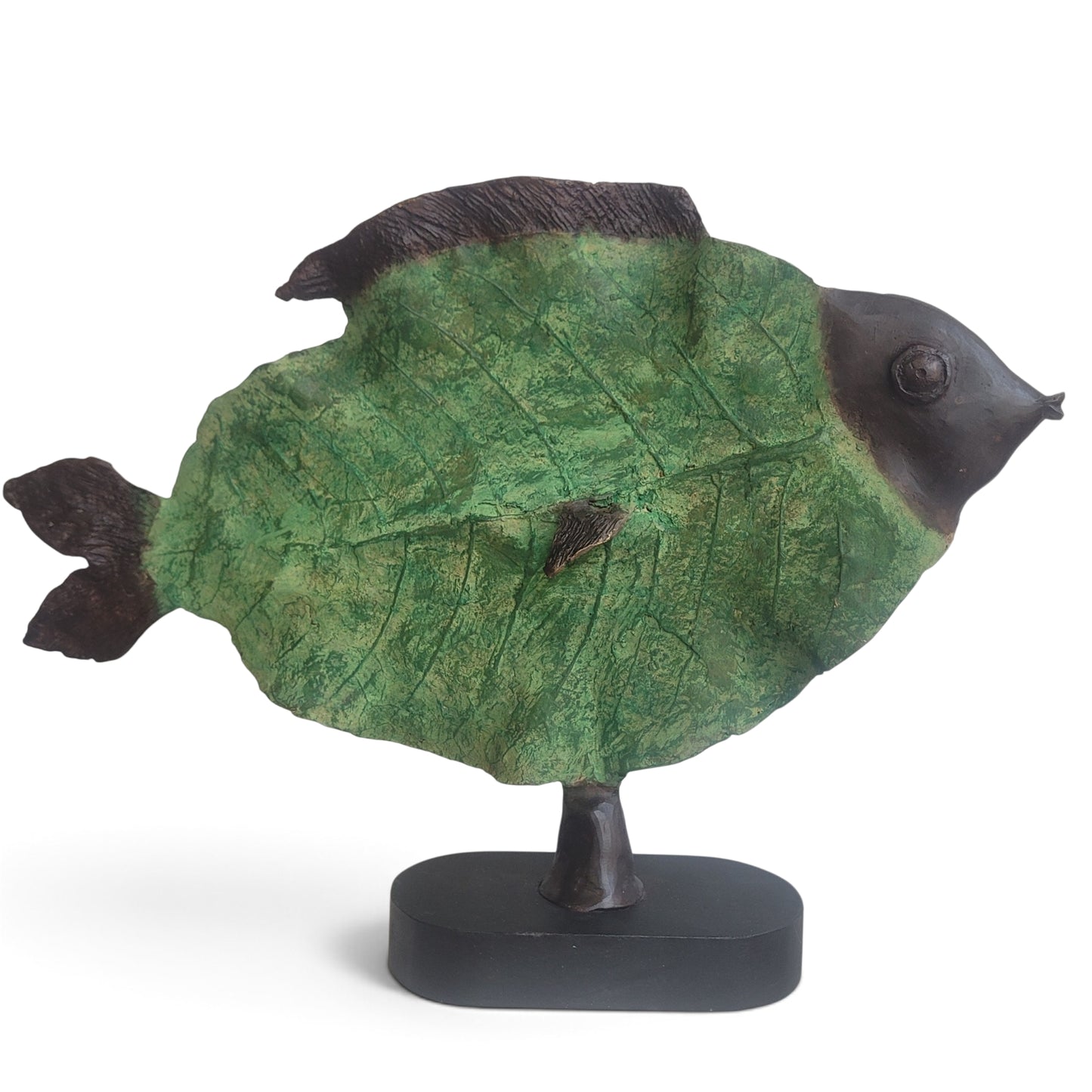 "Blattfisch" Bronze-Skulptur von Boureima Ouedraogo, 2026, Green
