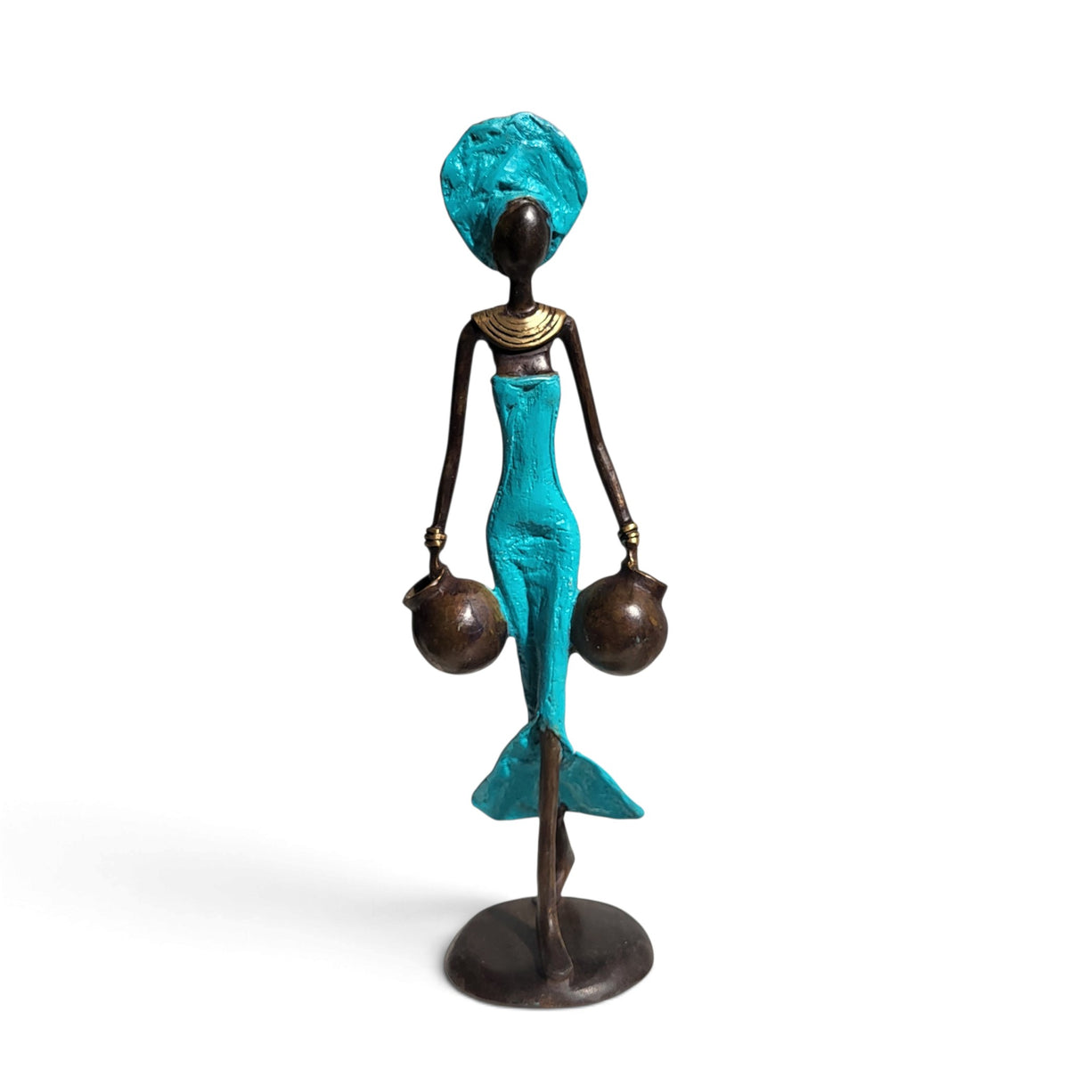 Bronze sculpture "Woman with two amphoras" by Soré | various colours and sizes