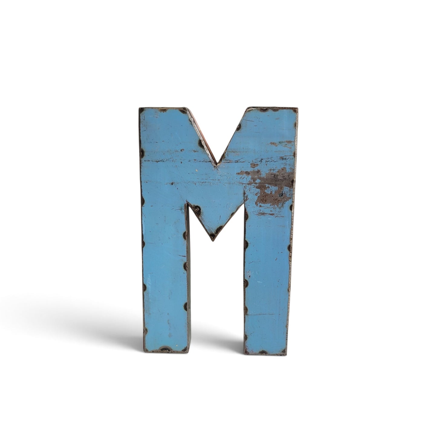 Buchstabe "M" aus recycelten Ölfässern | 22 oder 50 cm | verschiedene Farben
