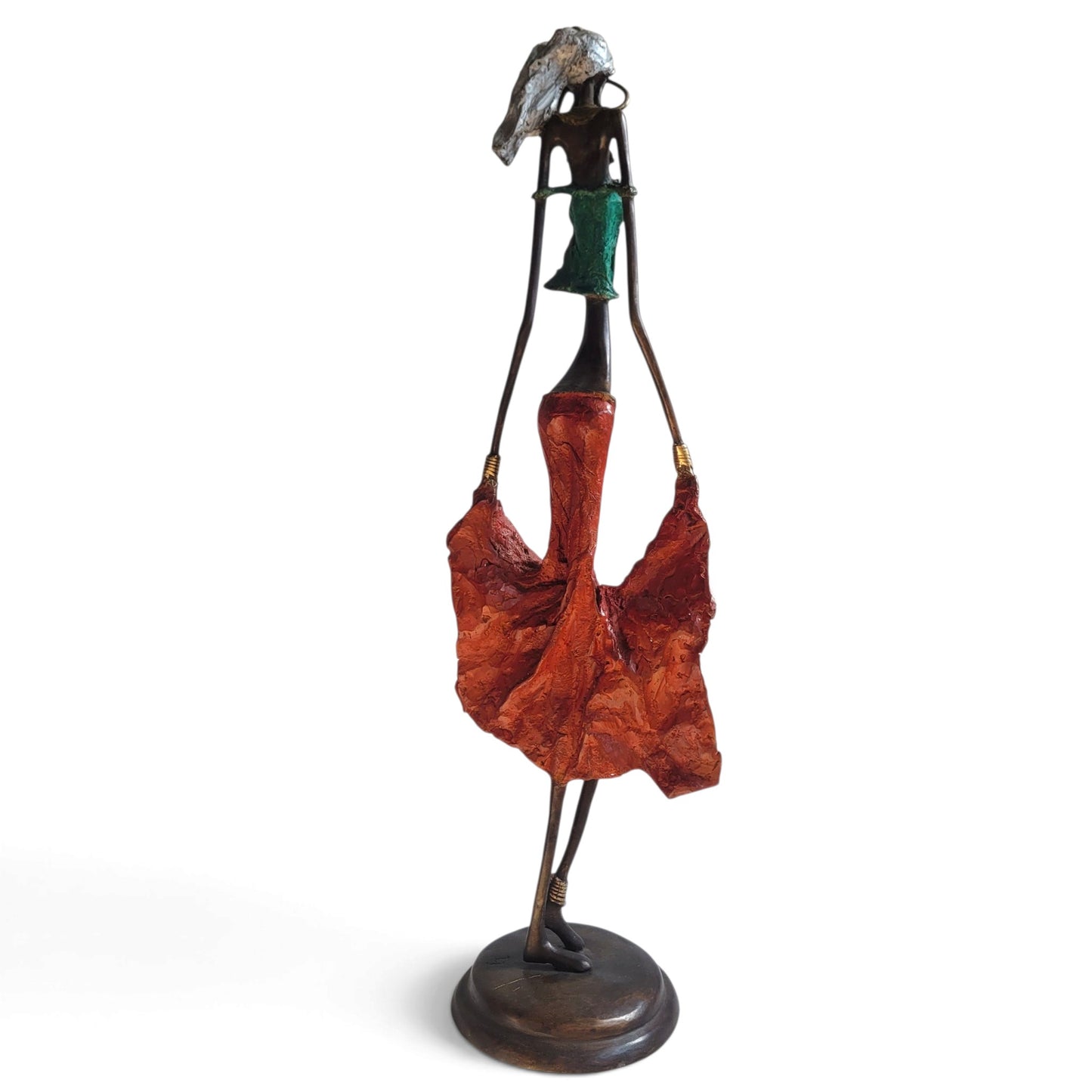 Braise et jade | Bronze-Skulptur von Issouf Iboudou | 66 cm | 3,2 kg | Einzelstück