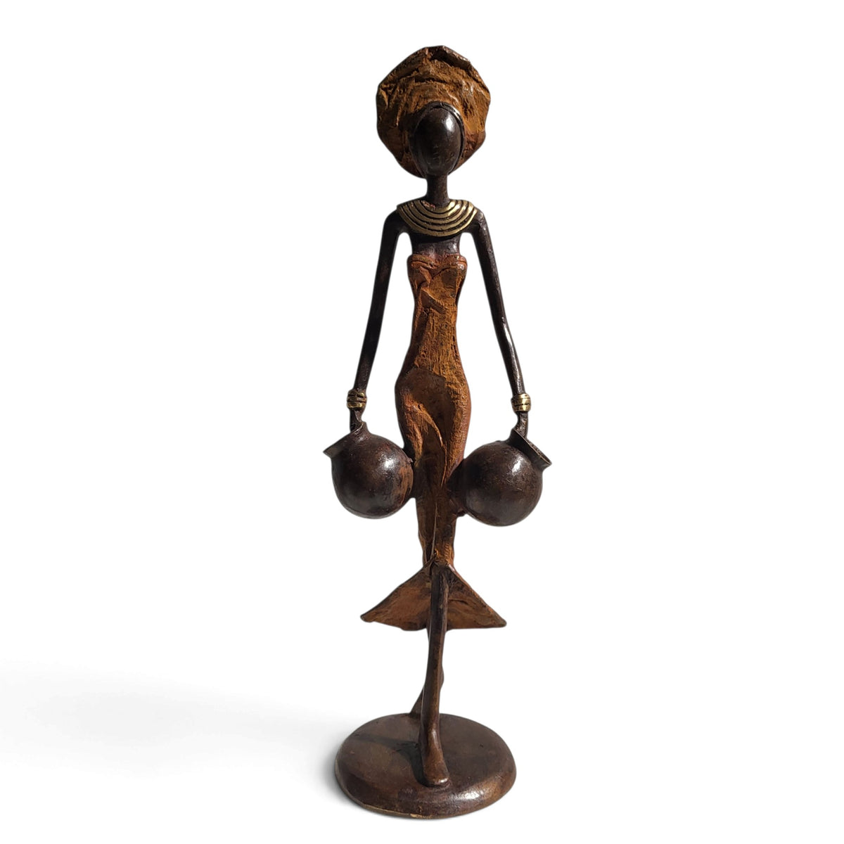 Bronze sculpture "Woman with two amphoras" by Soré | various colours and sizes