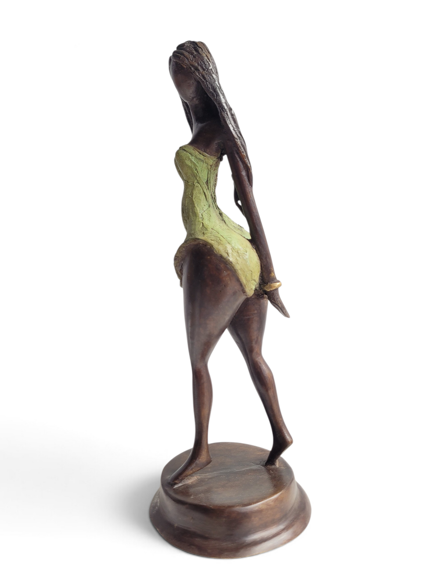 "Jeune Fille au Vent #2" Bronze-Skulptur von Issouf Iboudou, 32 cm, 2026