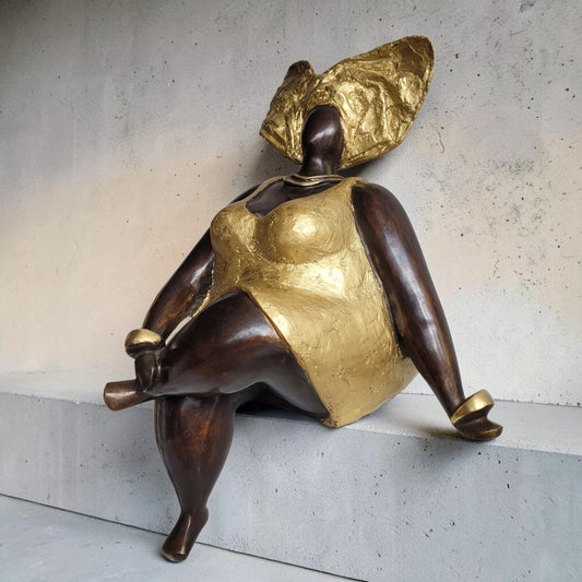 Bronze-Skulptur "Bobaraba Yolanda"  by Hamidou Ouedraogo | 14kg | Unikat