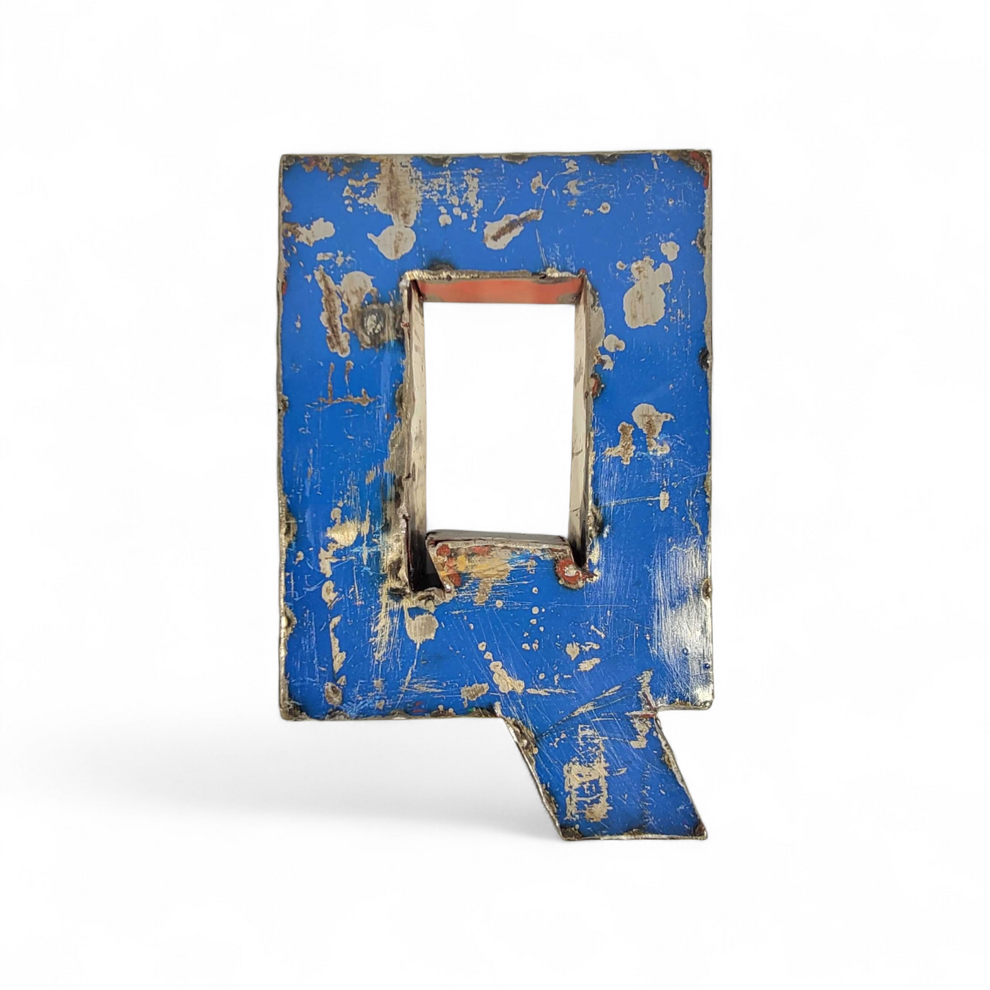 Lettre "Q" en fûts de pétrole recyclés | 22 ou 50 cm | différentes couleurs