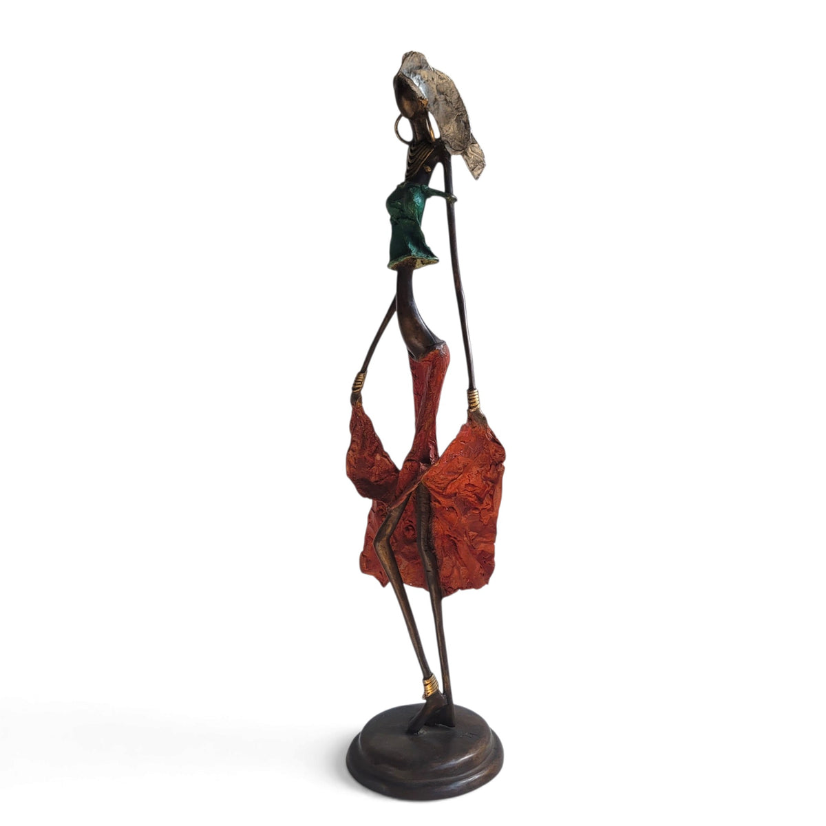 Braise et jade | Bronze-Skulptur von Issouf Iboudou | 66 cm | 3,2 kg | Einzelstück