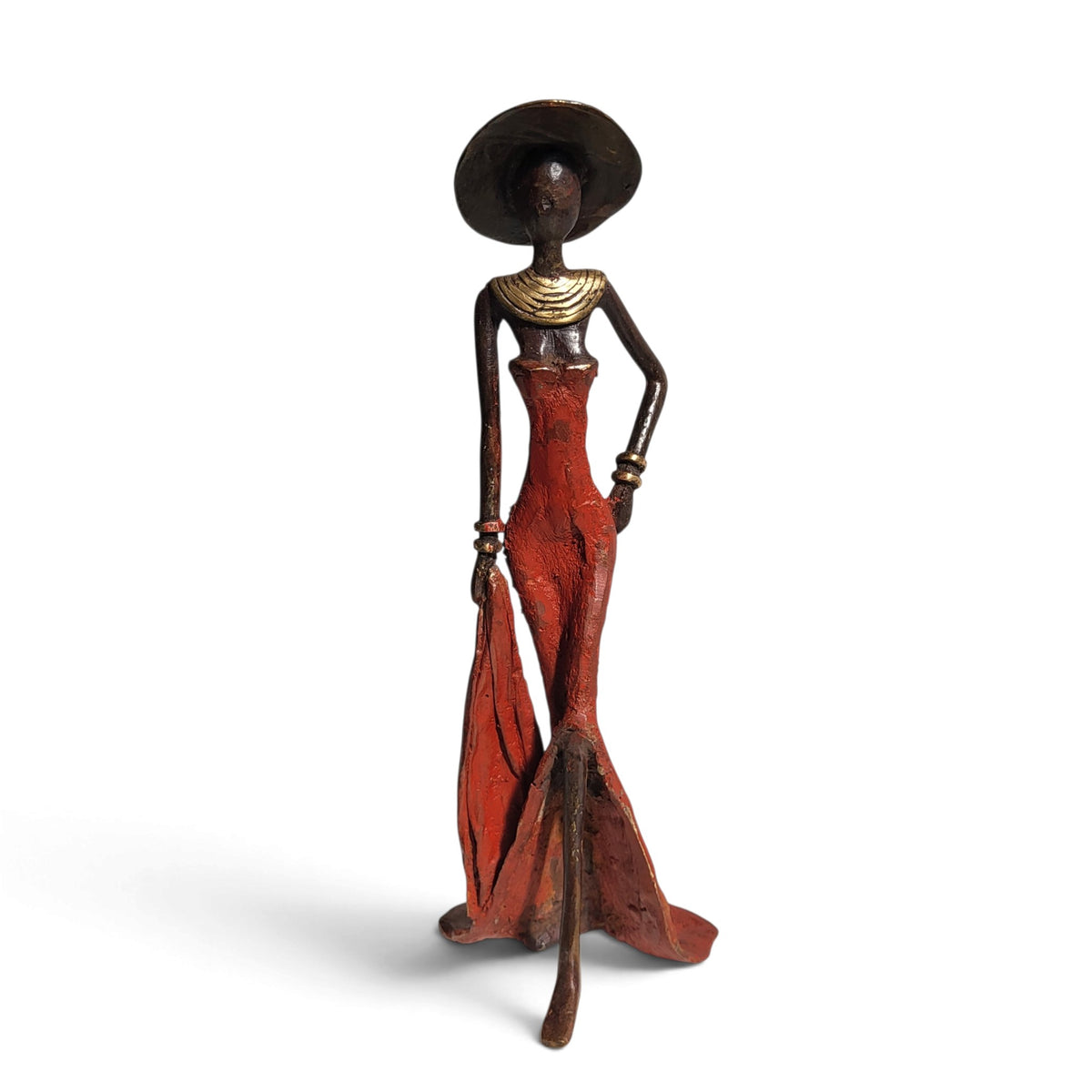 Bronze sculpture "Femme élégante avec chapeau" by Soré | various sizes and colours