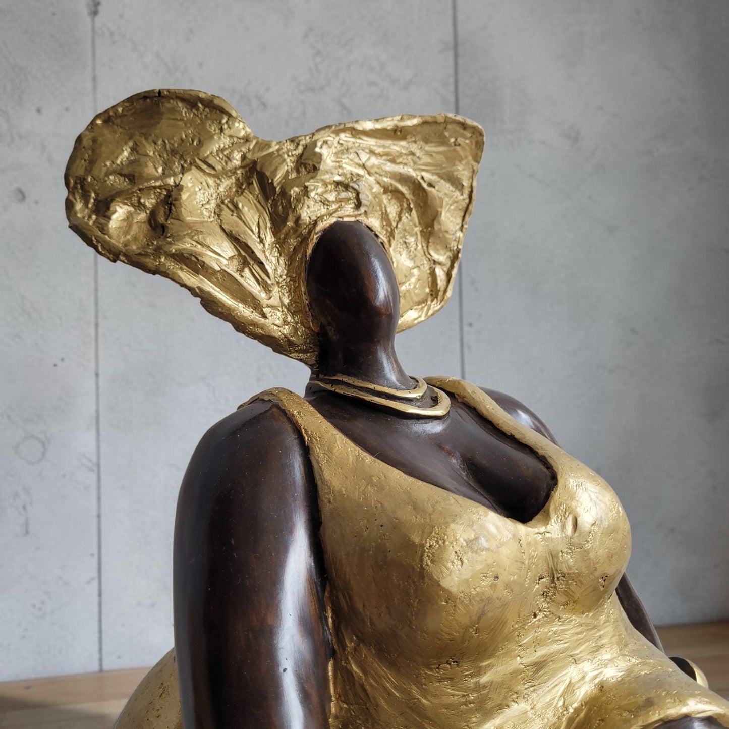 Bronze-Skulptur "Bobaraba Yolanda"  by Hamidou Ouedraogo | 14kg | Unikat