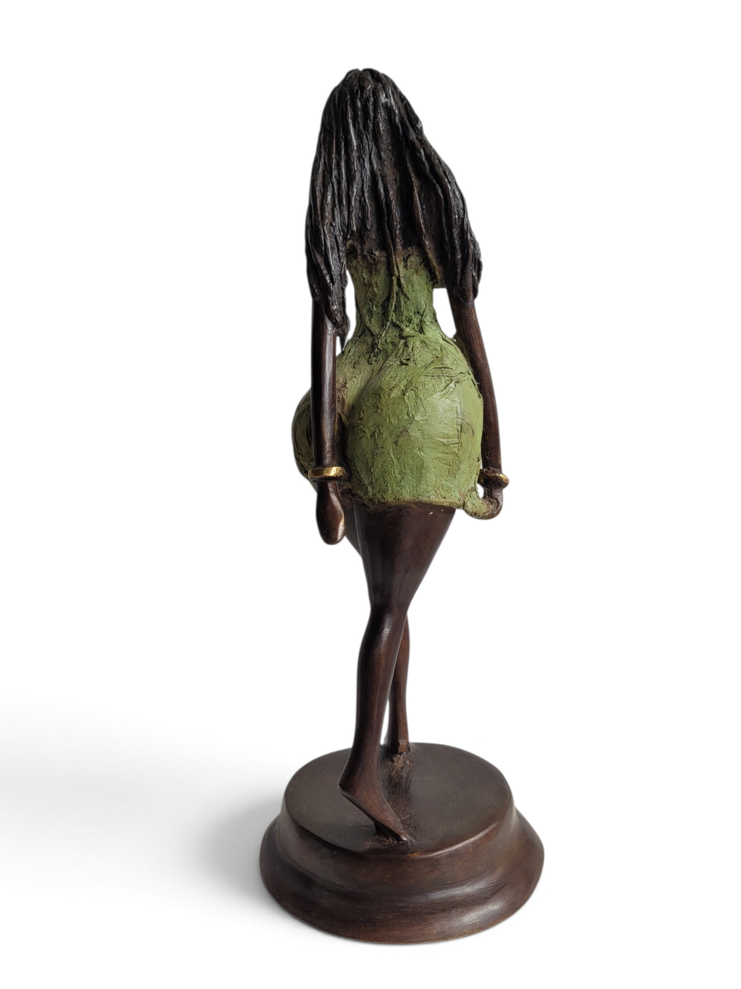 "Jeune Fille au Vent #2" Bronze-Skulptur von Issouf Iboudou, 32 cm, 2026