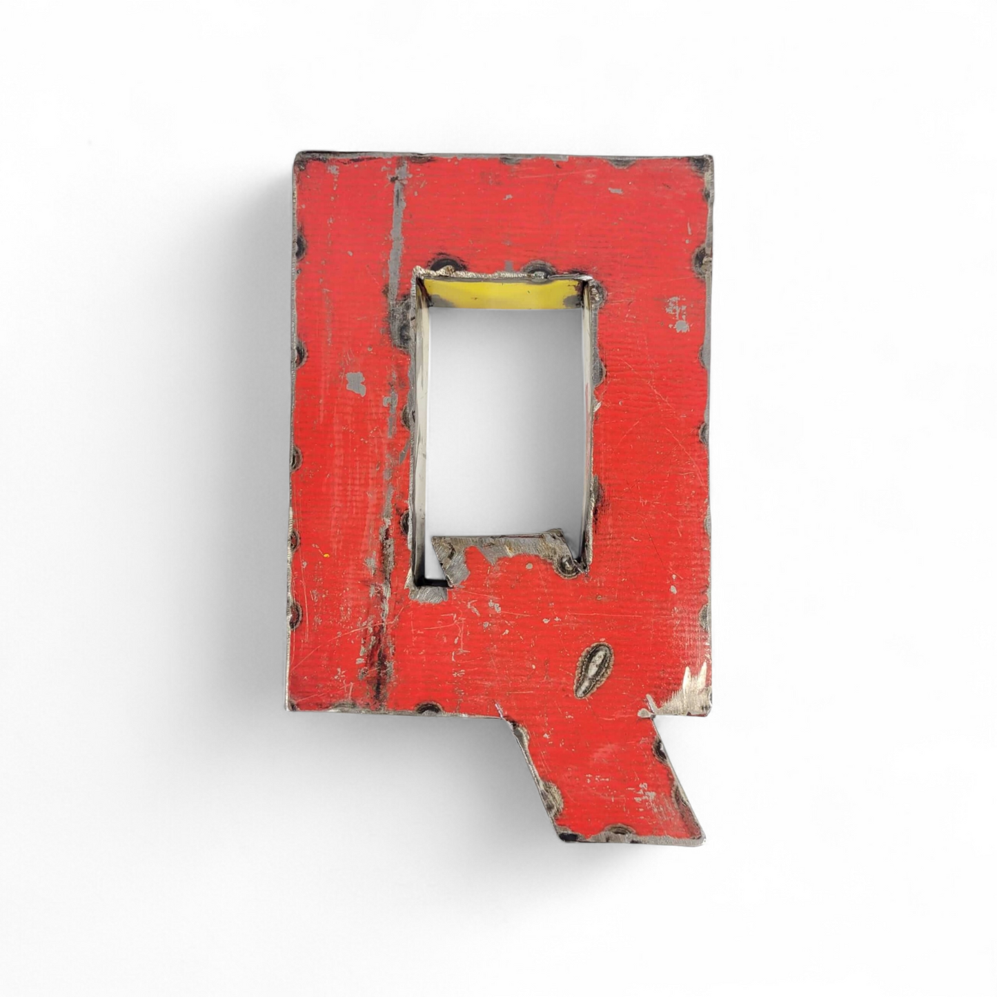 Lettre "Q" en fûts de pétrole recyclés | 22 ou 50 cm | différentes couleurs