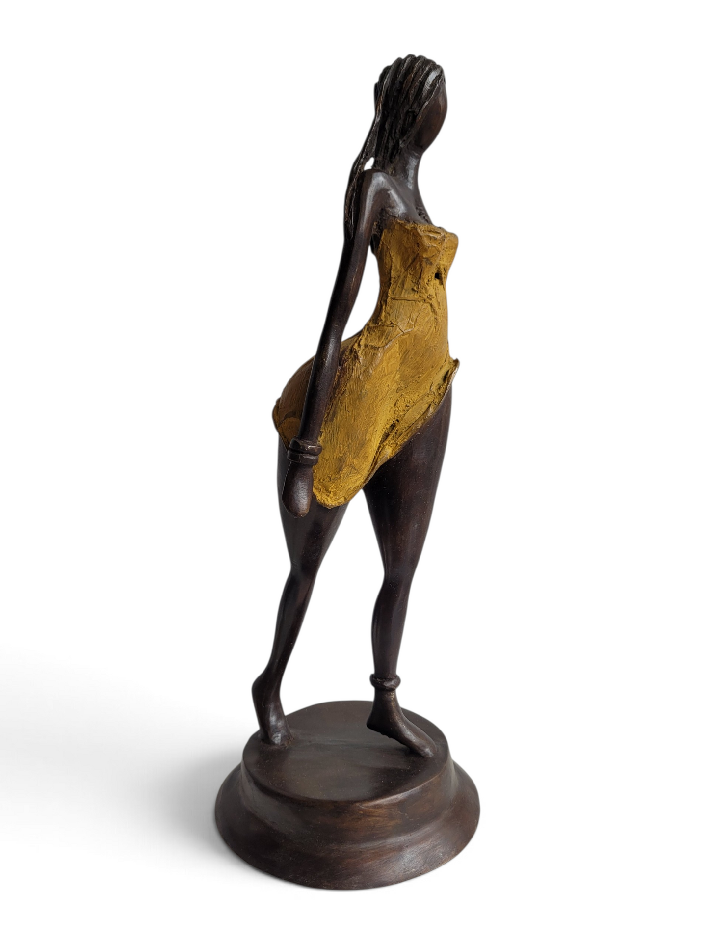 "Jeune Fille au Vent #4" Bronze-Skulptur von Issouf Iboudou, 32 cm, 2026