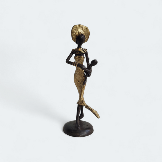 Bronze-Skulptur "Femme avec enfant dans les bras" by Karim Sana | verschiedene Größen und Farben