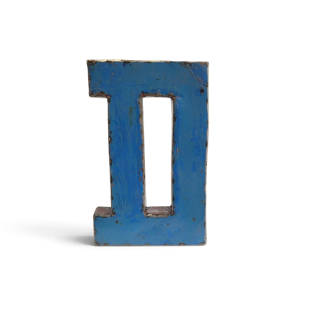 Lettre "D" en fûts de pétrole recyclés | 22 ou 50 cm | différentes couleurs