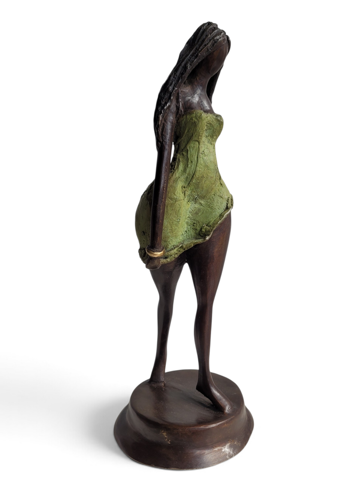 "Jeune Fille au Vent #2" Bronze-Skulptur von Issouf Iboudou, 32 cm, 2026