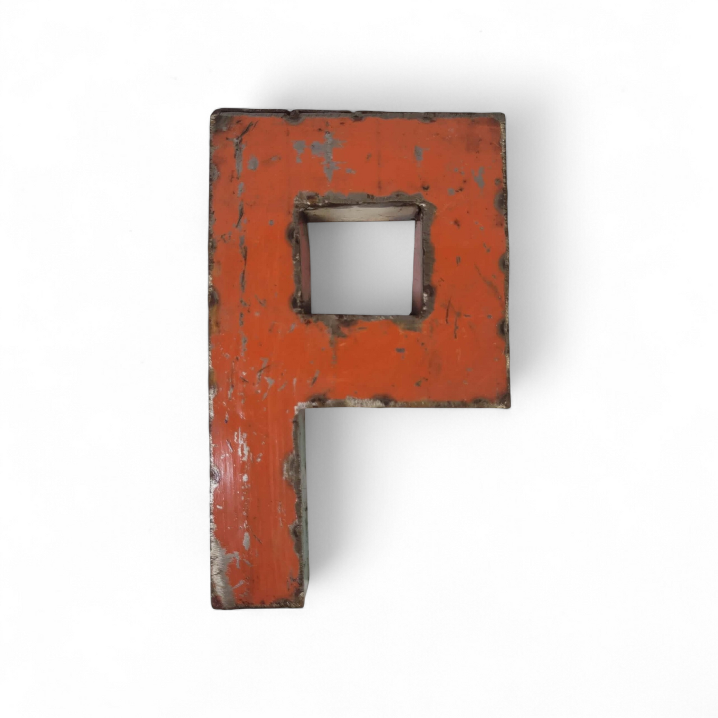Letter "P" made from recycled oil drums | 22 or 50 cm | various colours