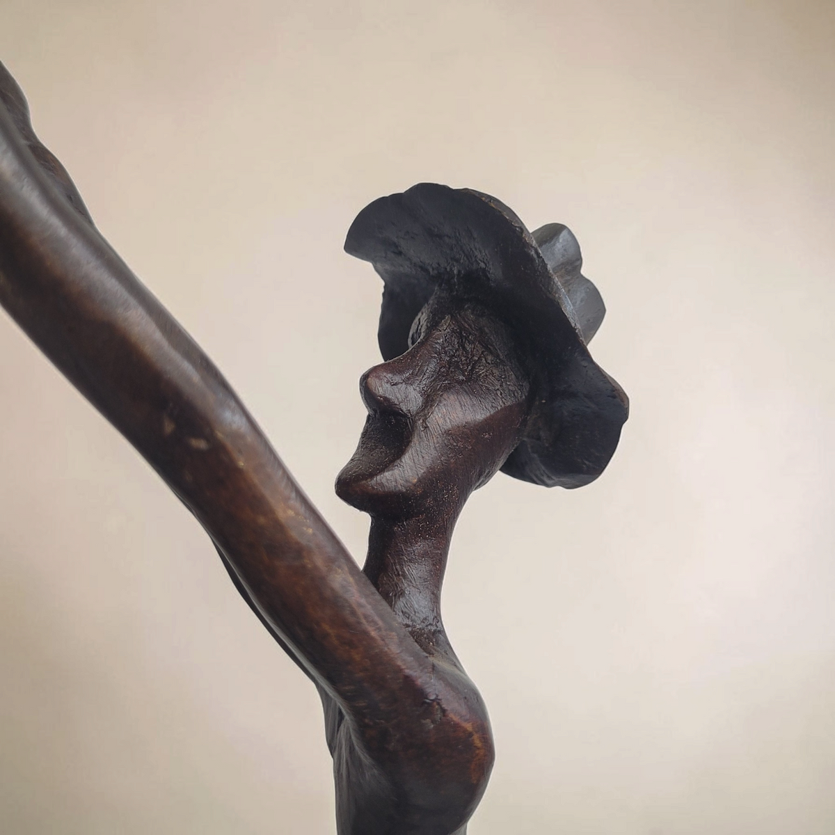 Bronze-Skulptur "Le sauteur à la perche", by Boureima Ouedraogo, 61 cm, Bronze massiv, 2026
