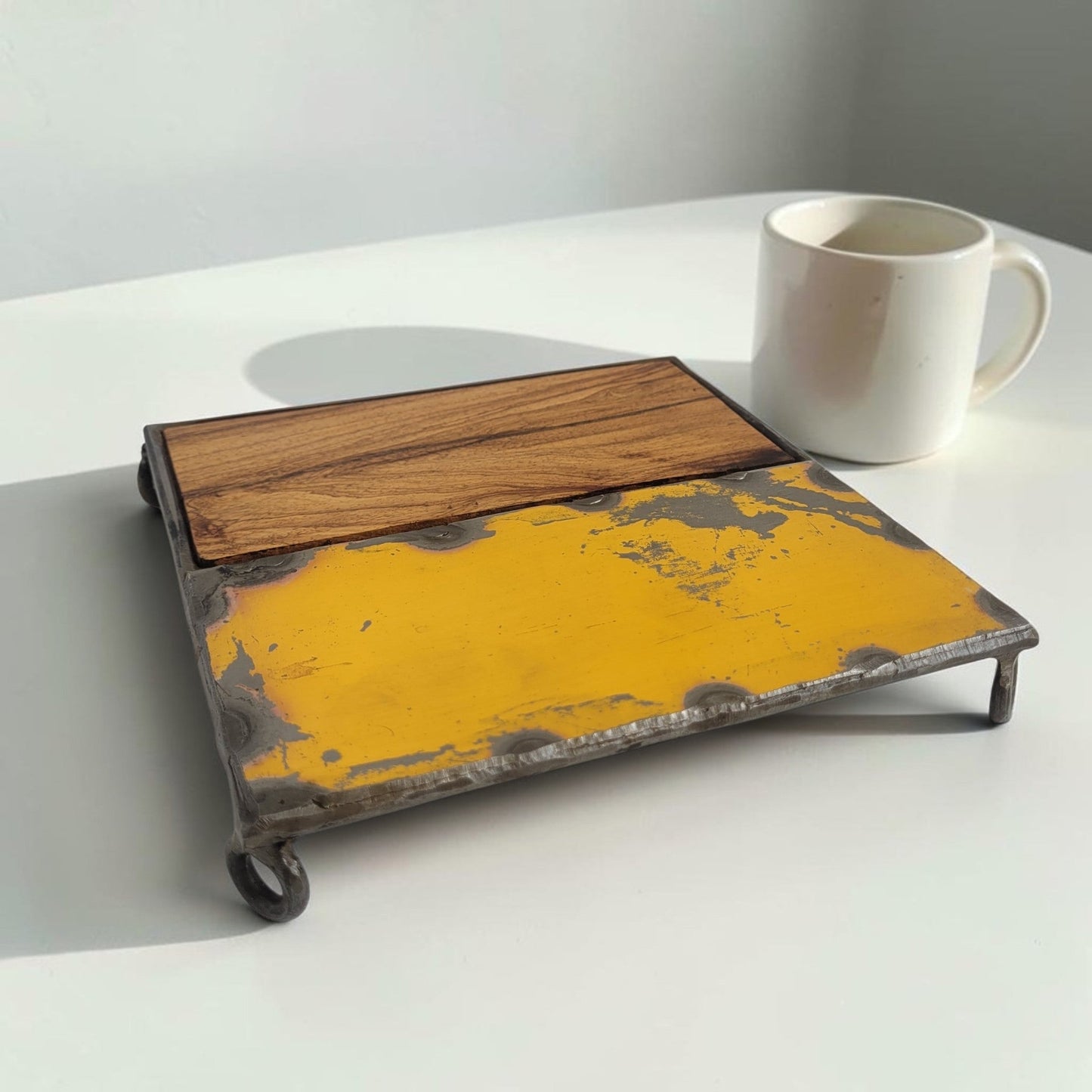 Untersetzer "Bois & Métal" by Petit Pascal | Upcycling von alten Ölfässern