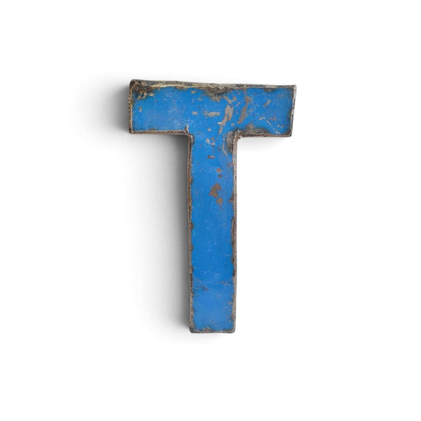Buchstabe "T" aus recycelten Ölfässern | 22 oder 50 cm | verschiedene Farben