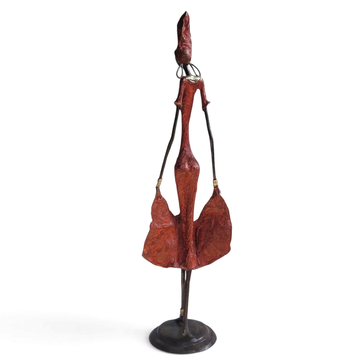 La reine écarlate | Bronze-Skulptur von Issouf Iboudou | 73 cm | 3,25 kg | Einzelstück