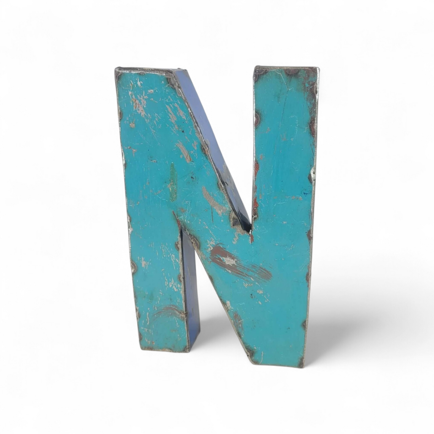 Buchstabe "N" aus recycelten Ölfässern | 22 oder 50 cm | verschiedene Farben