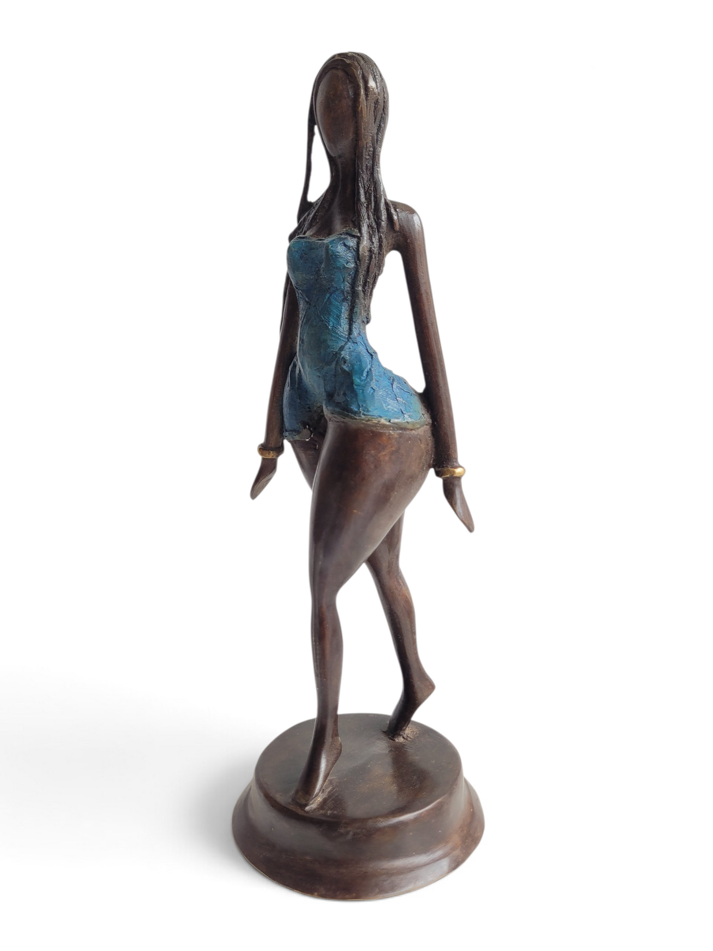 "Jeune Fille au Vent #3" Bronze-Skulptur von Issouf Iboudou, 32 cm, 2026