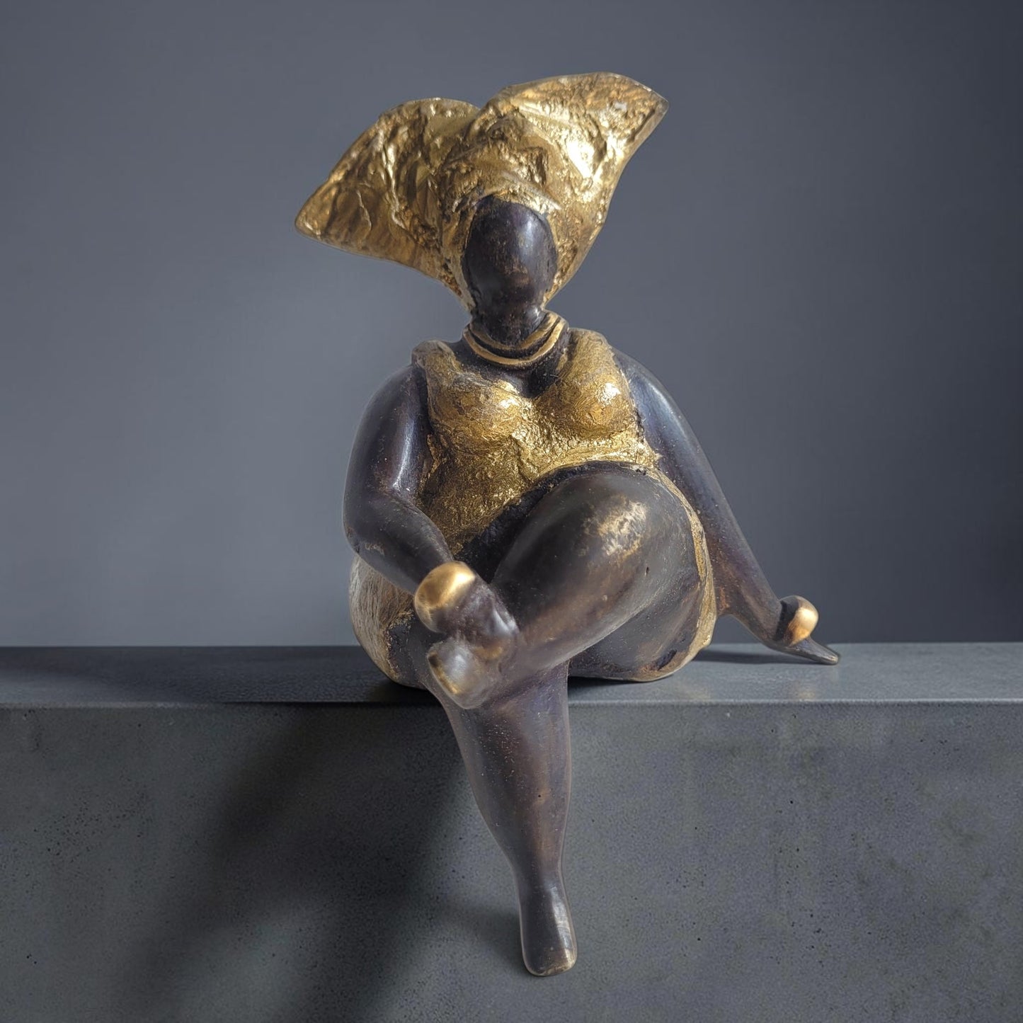 Bronze sculpture "Bobaraba Yolanda" by Hamidou | Size S (14cm 500g) | Unique
