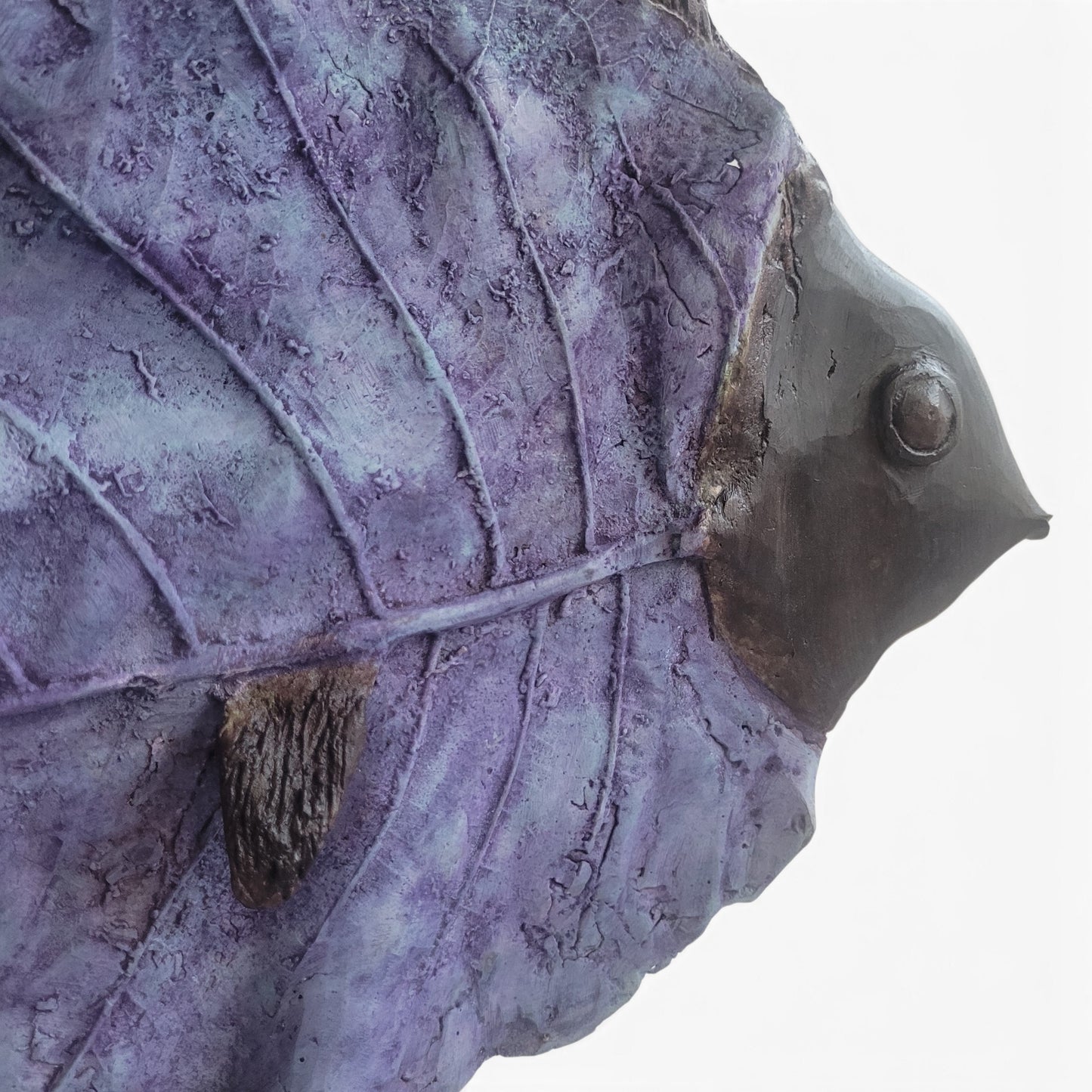 "Blattfisch" Bronze-Skulptur von Boureima Ouedraogo, 2026, Purple