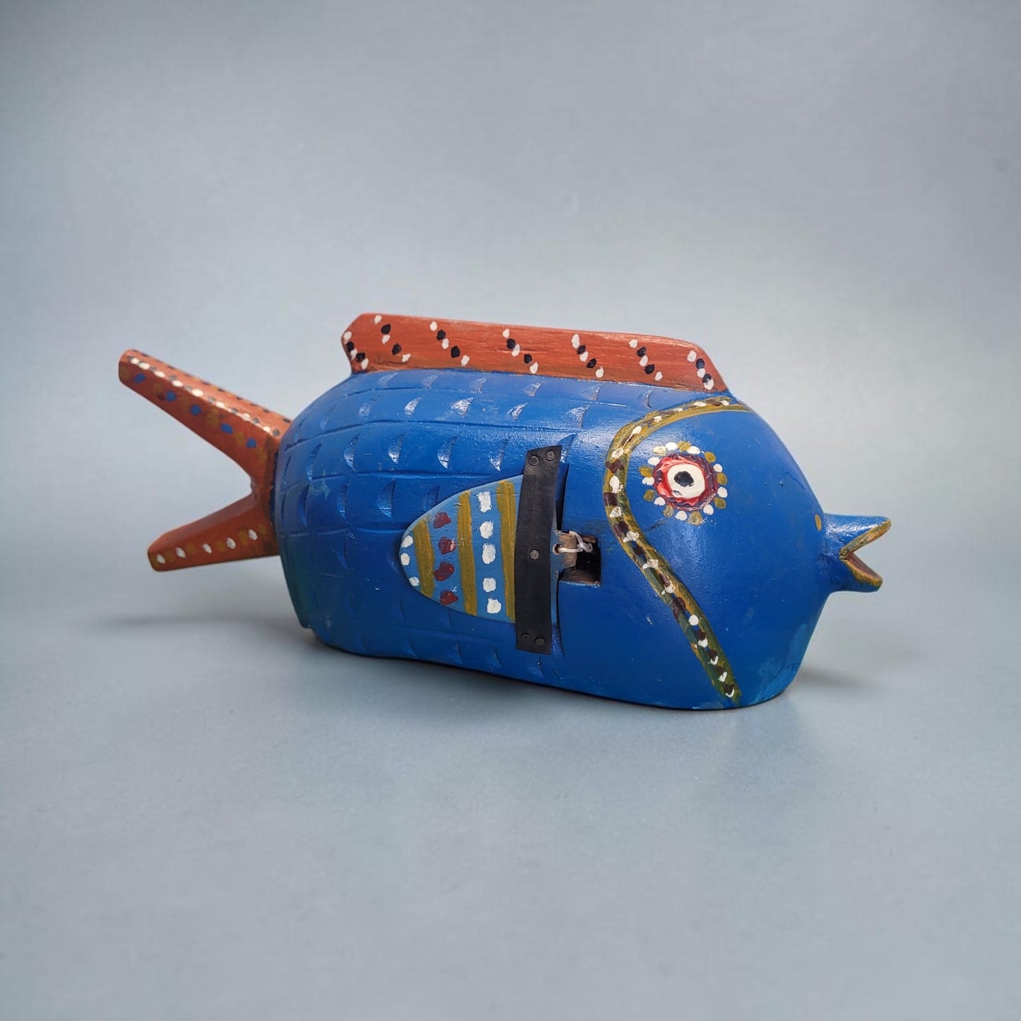Fisch "Bozo" Artefakt aus Mali | Holz, bemalt | Unikate