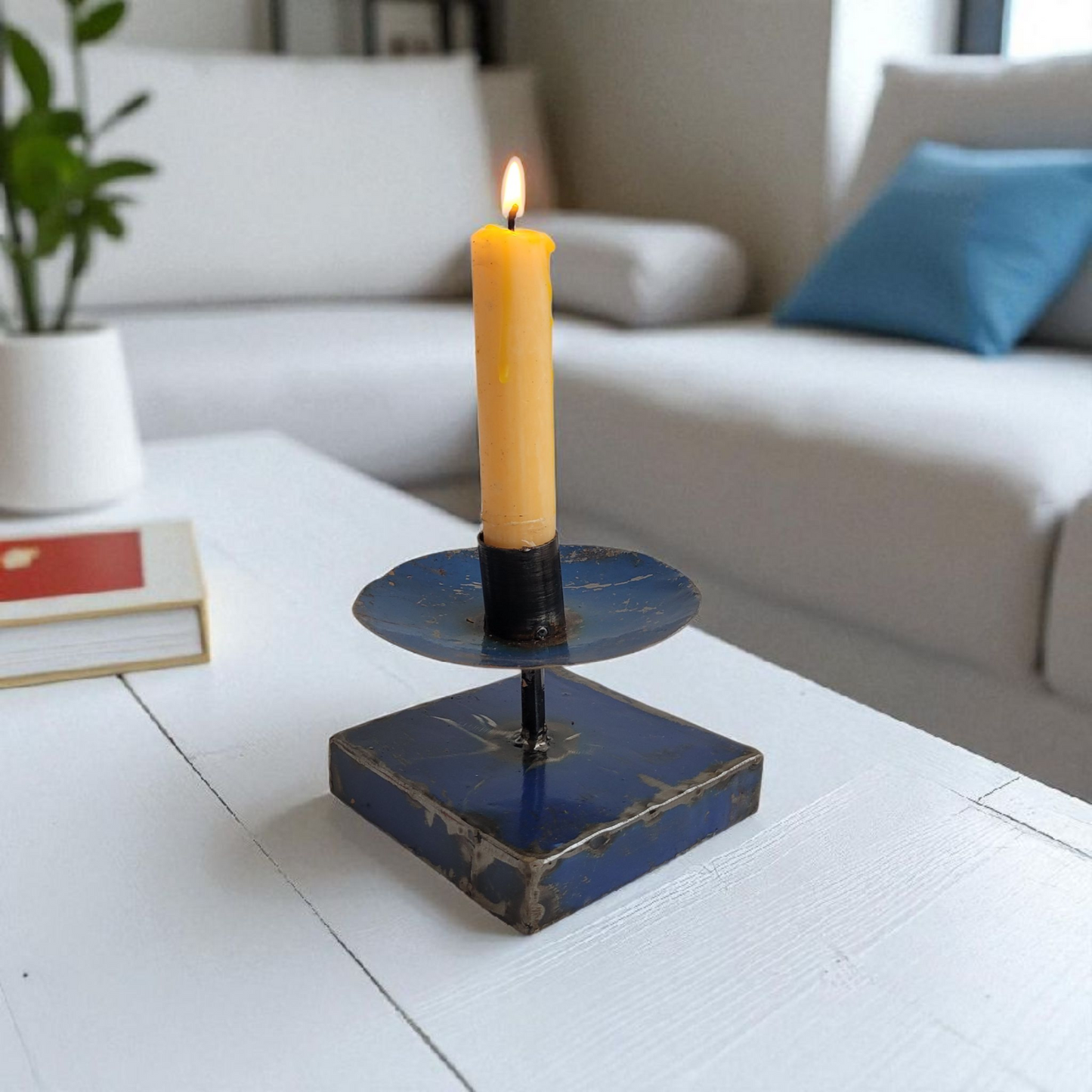 Candle holder made from recycled oil drums Upcycling | various colors