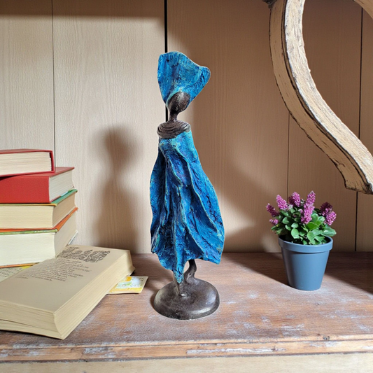 Bronze-Skulptur "Petite femme du Sahel" | XS | by Patrice Balma | 16 cm 0,3 kg | Handgemacht | Unikate | verschiedene Farben