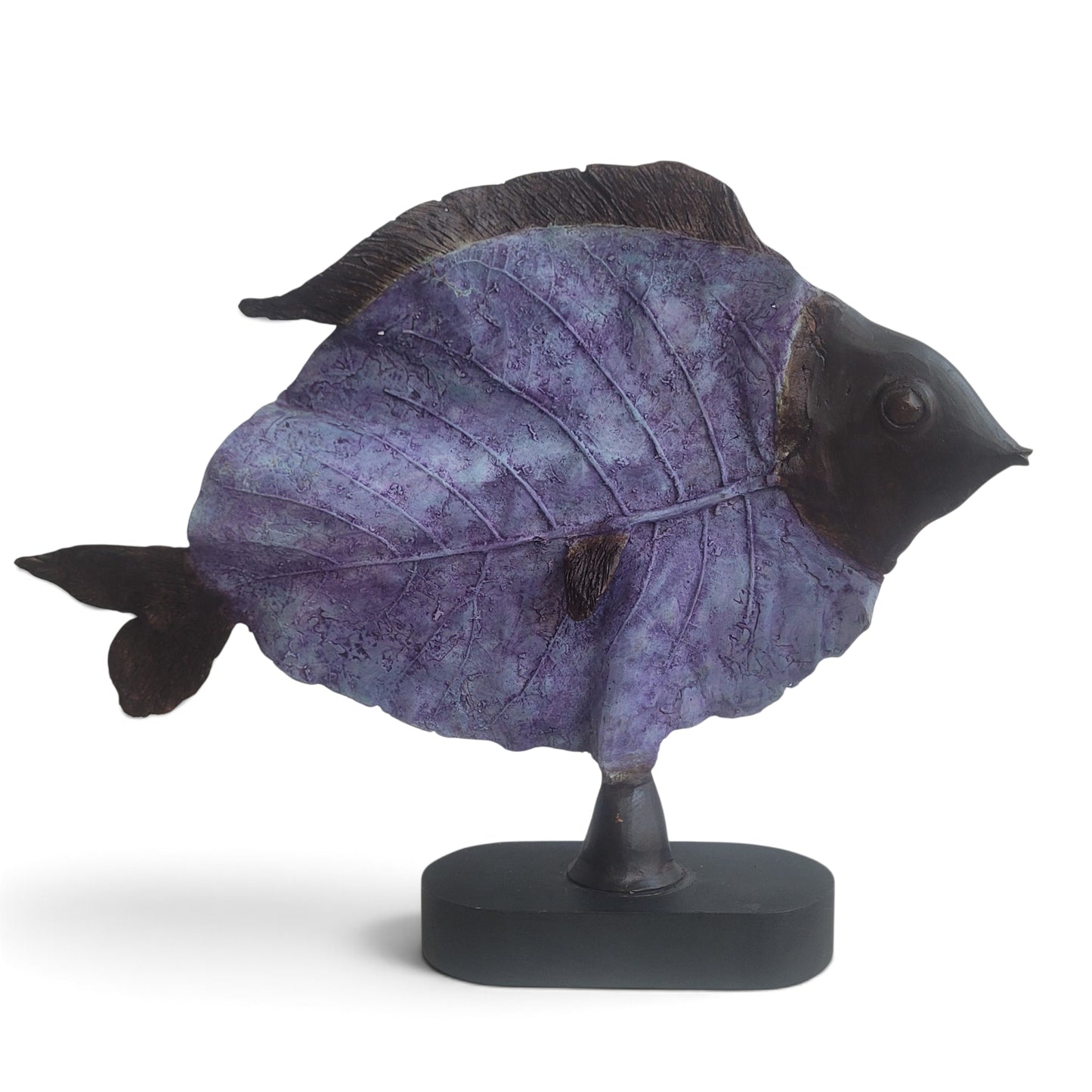 "Blattfisch" Bronze-Skulptur von Boureima Ouedraogo, 2026, Purple