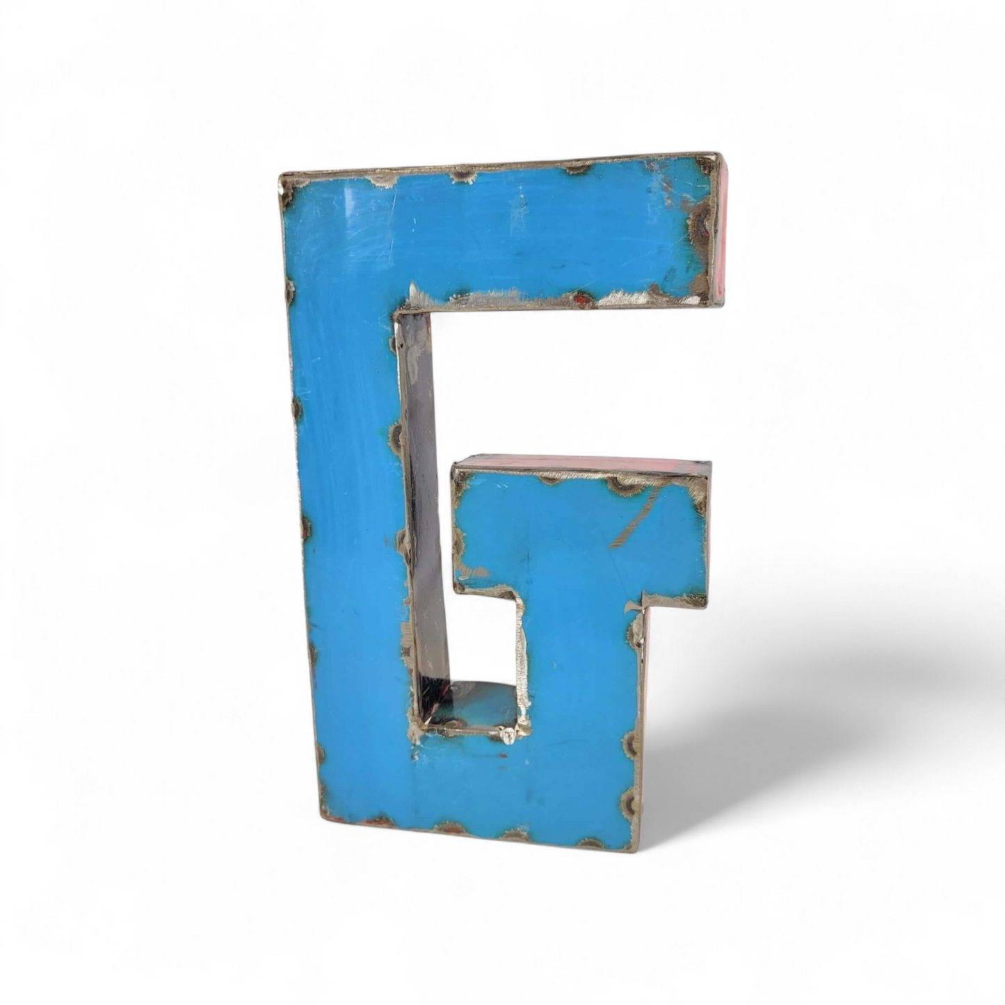 Letter "G" made from recycled oil drums | 22 or 50 cm | various colours