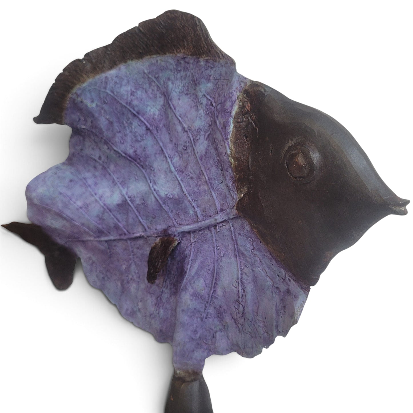 "Blattfisch" Bronze-Skulptur von Boureima Ouedraogo, 2026, Purple