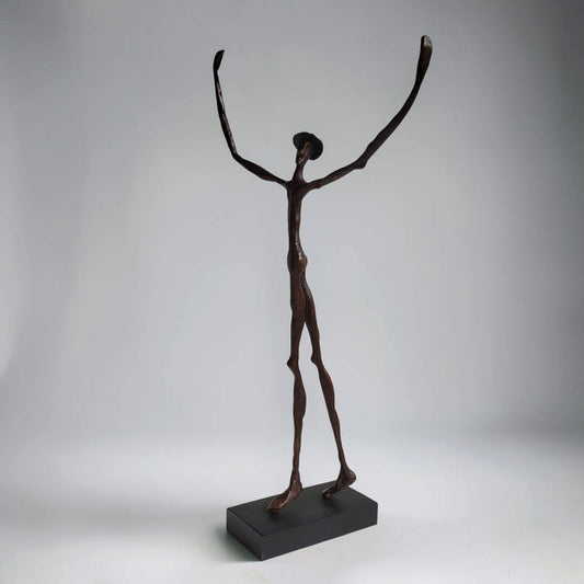 Bronze-Skulptur "Embrassez-moi", by Boureima Ouedraogo, 68 cm, Bronze massiv, 2026