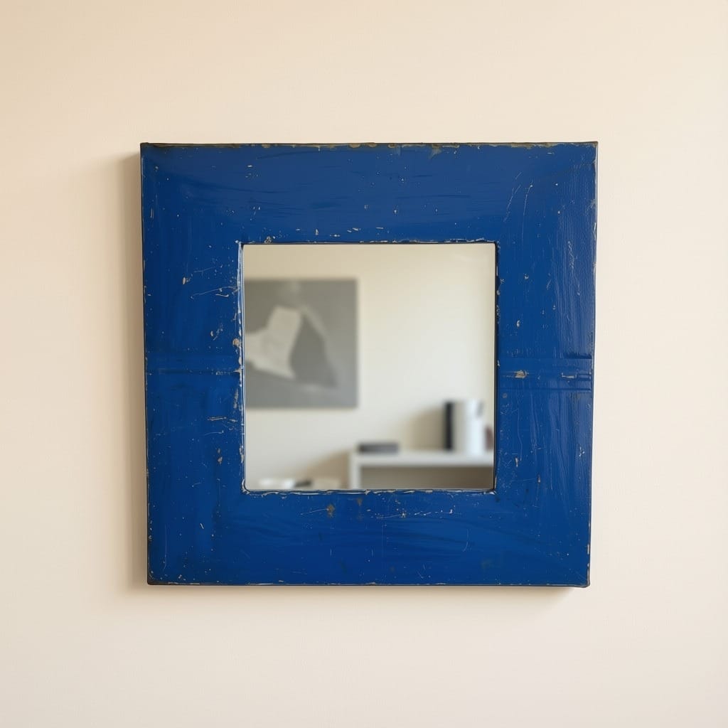 Spiegel aus recycelten Ölfässern 50*50 cm | verschiedene Farben | Upcycling