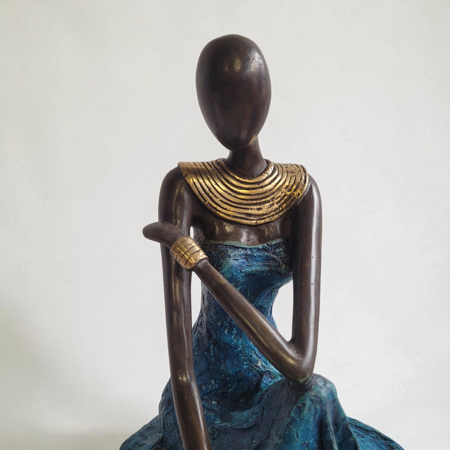 Bronze-Skulptur "La penseuse" by Herman (2026) | 56 cm | 7 kg | Unikat Bronze massiv