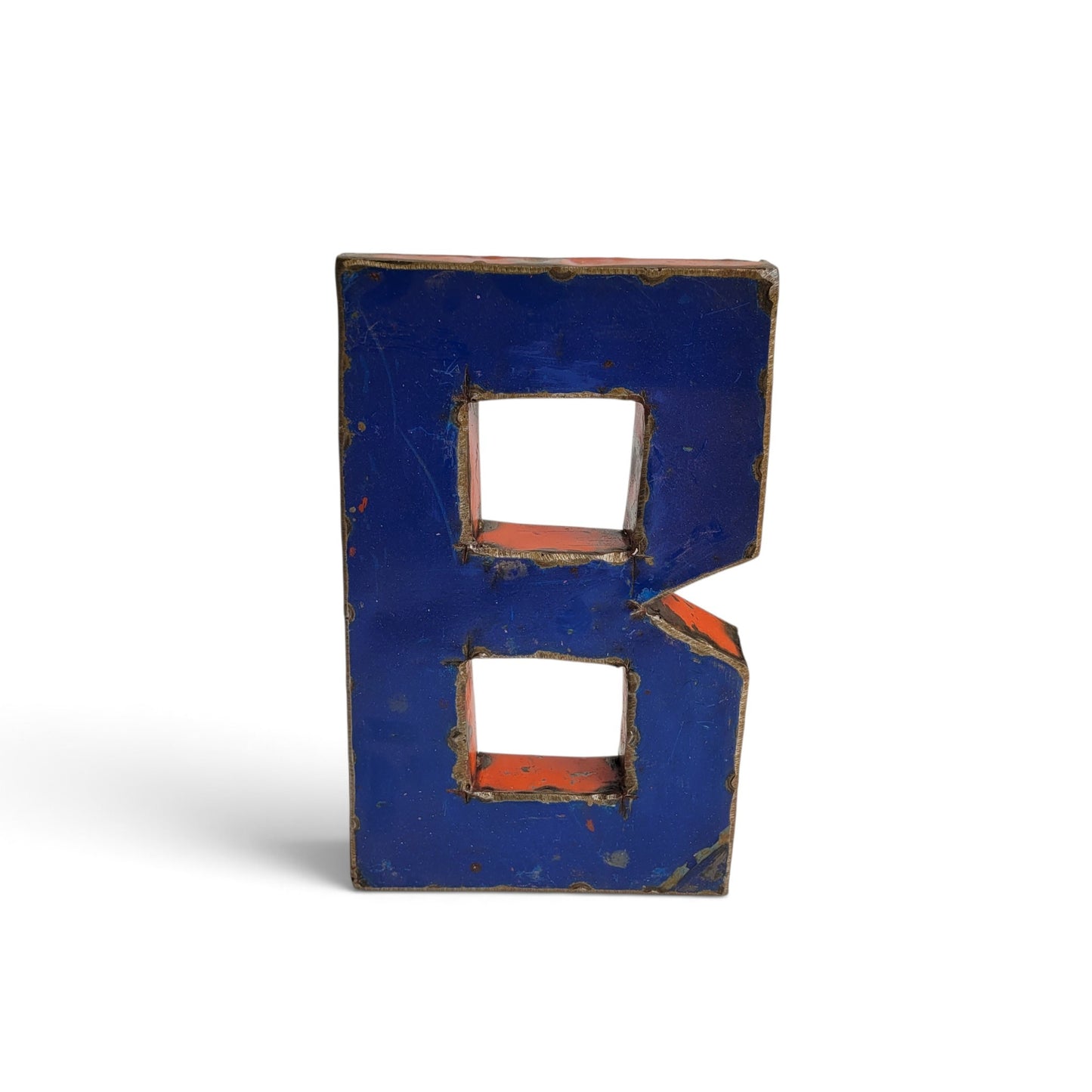 Letter "B" made from recycled oil drums | 22 or 50 cm | various colours