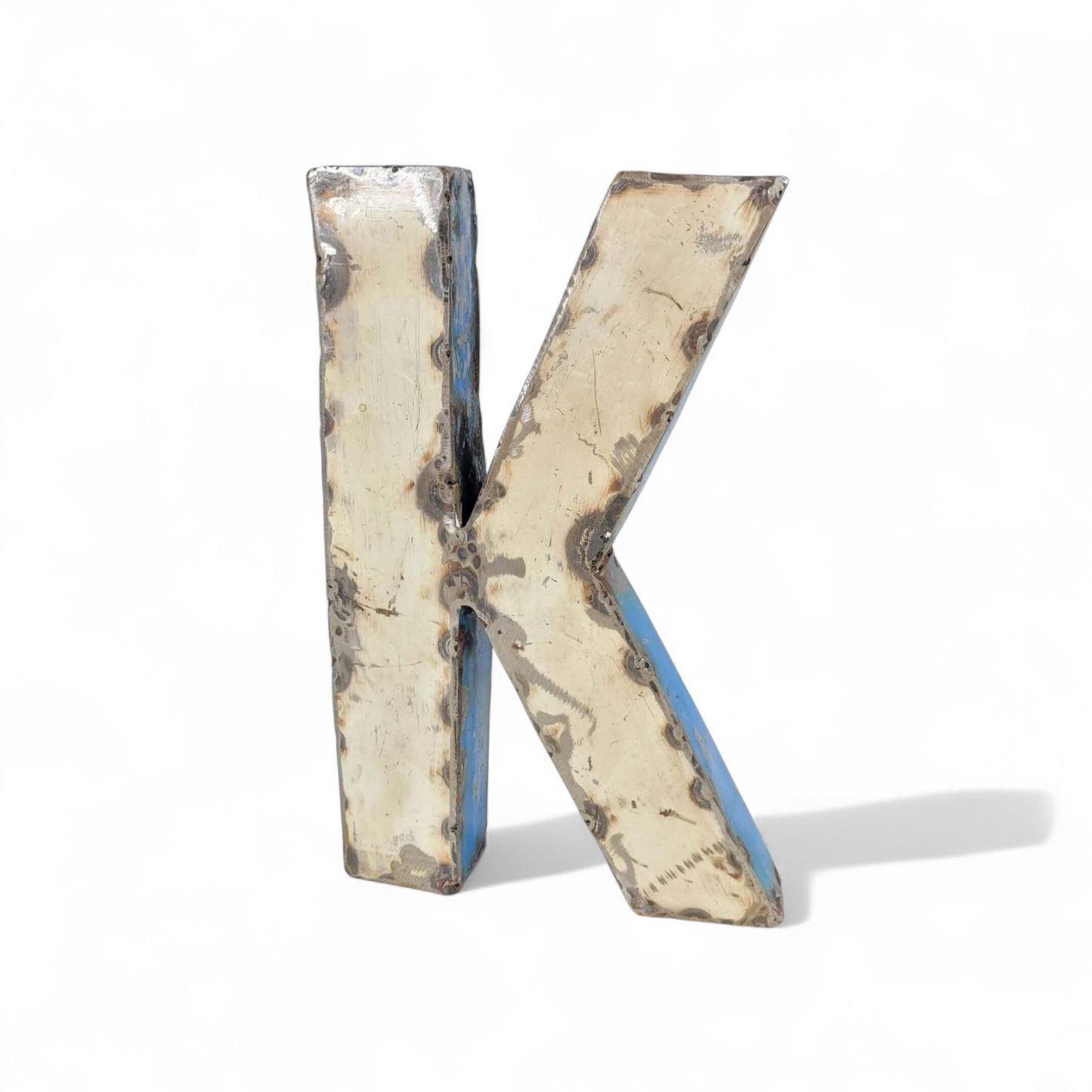 Letter "K" made from recycled oil drums | 22 or 50 cm | various colours