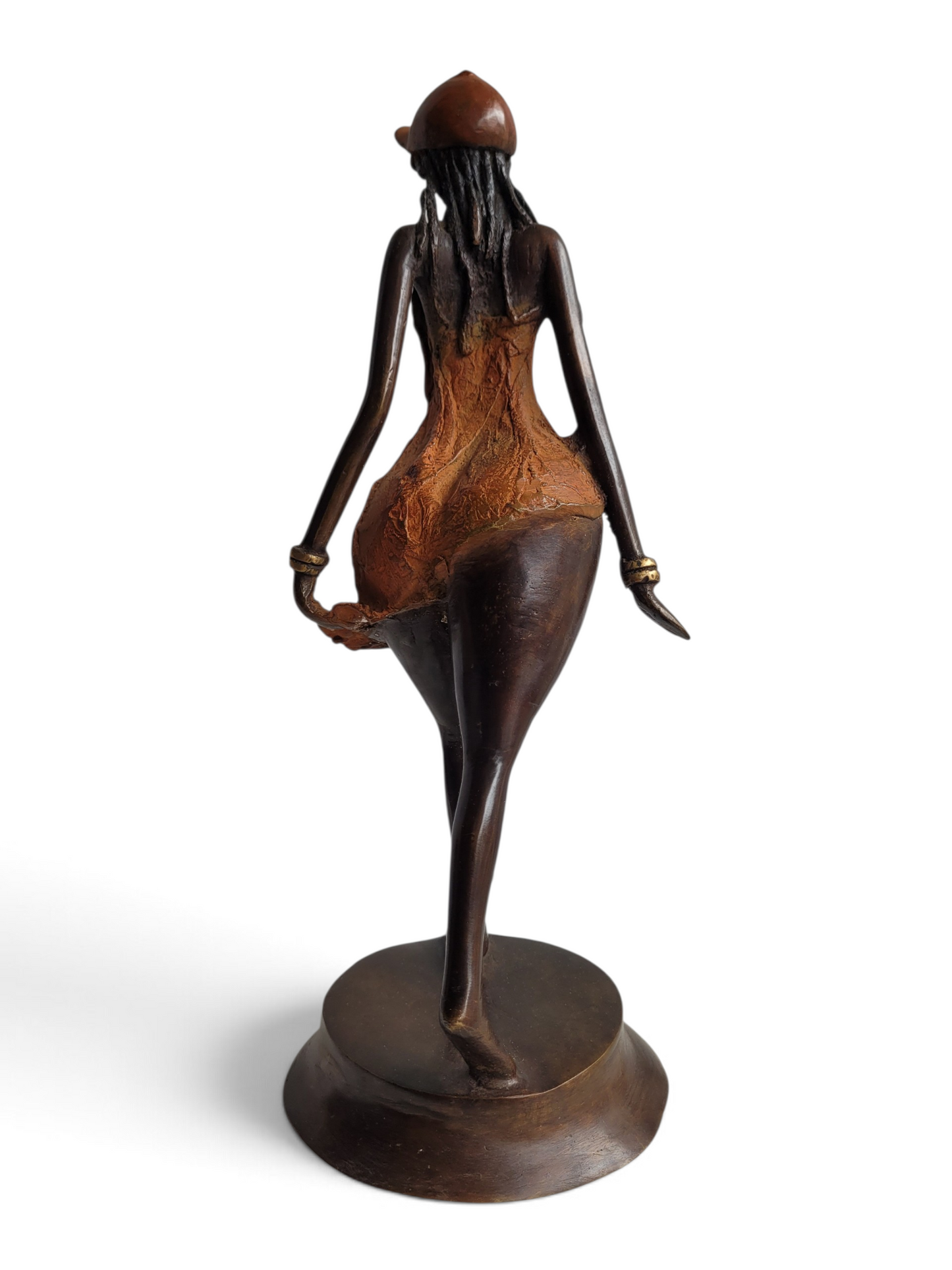 "Jeune Fille au Vent #1" Bronze-Skulptur von Issouf Iboudou, 32 cm, 2026