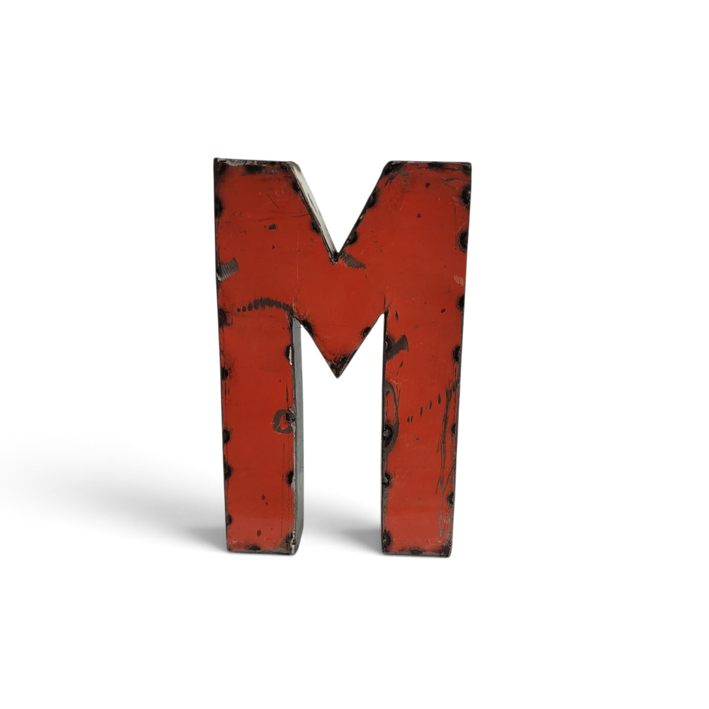Buchstabe "M" aus recycelten Ölfässern | 22 oder 50 cm | verschiedene Farben