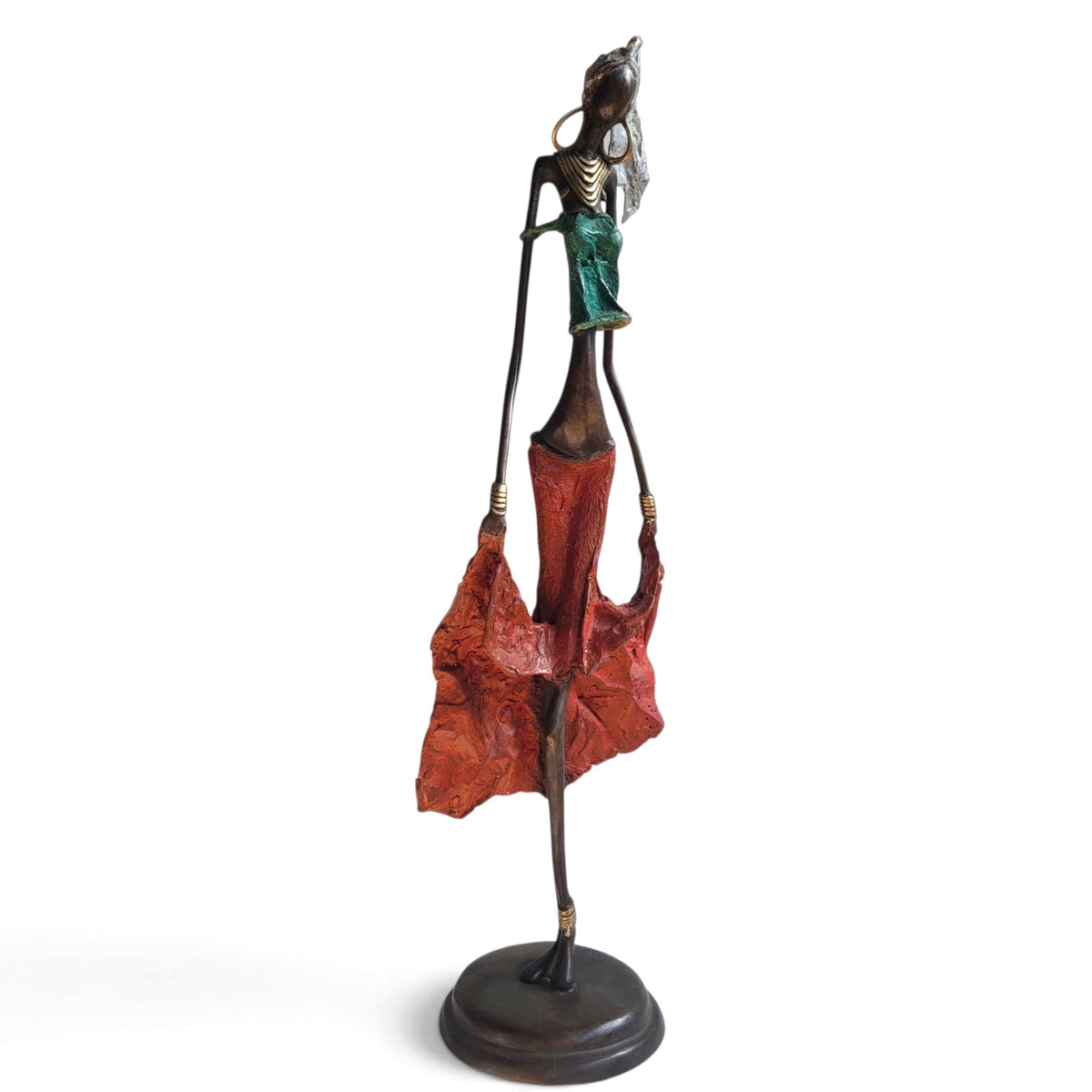 Braise et jade | Bronze-Skulptur von Issouf Iboudou | 66 cm | 3,2 kg | Einzelstück