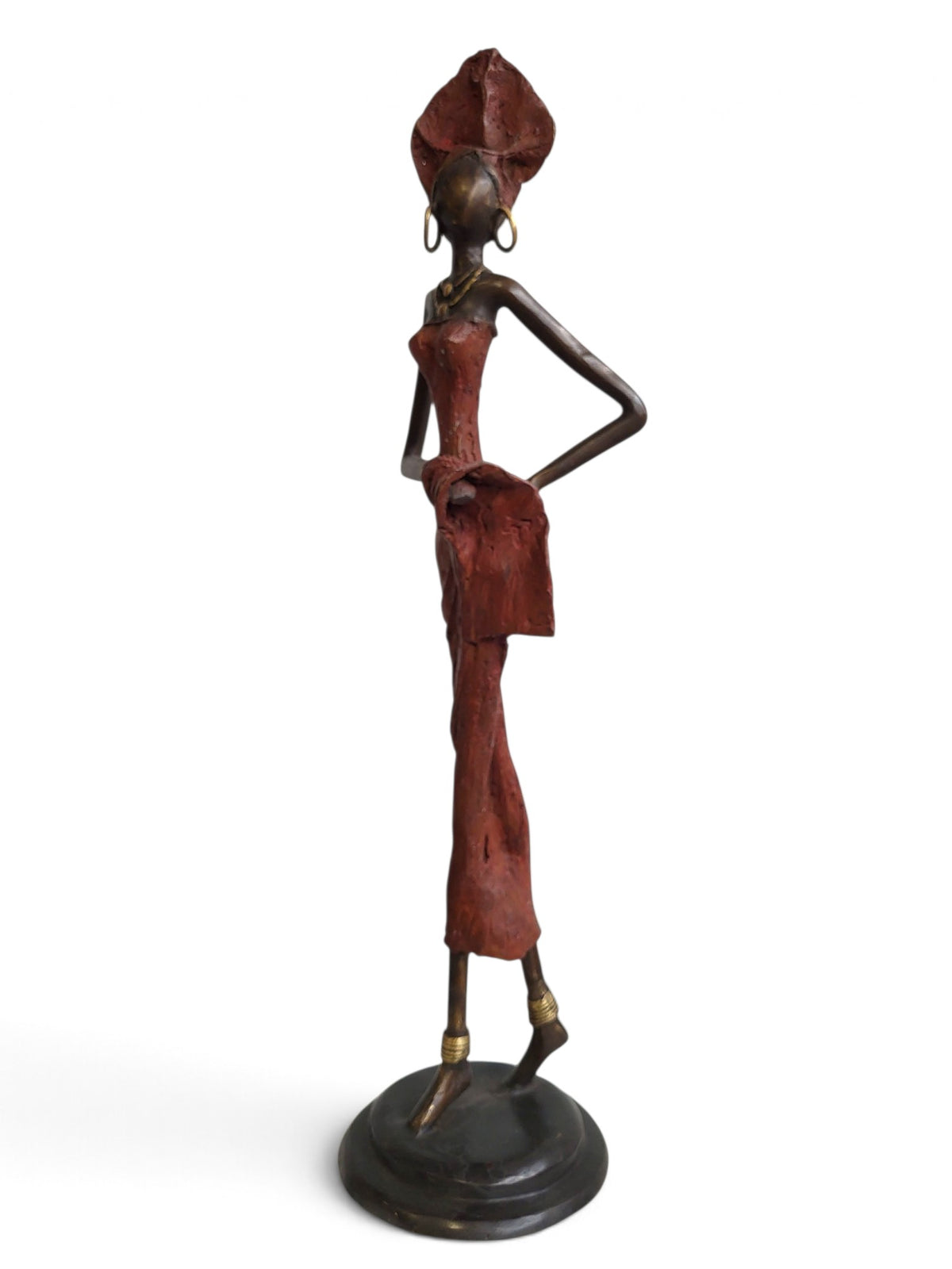 Bronze-Skulptur "Je pose donc je suis (I)" by Issouf B. | 55 cm | Einzelstücke