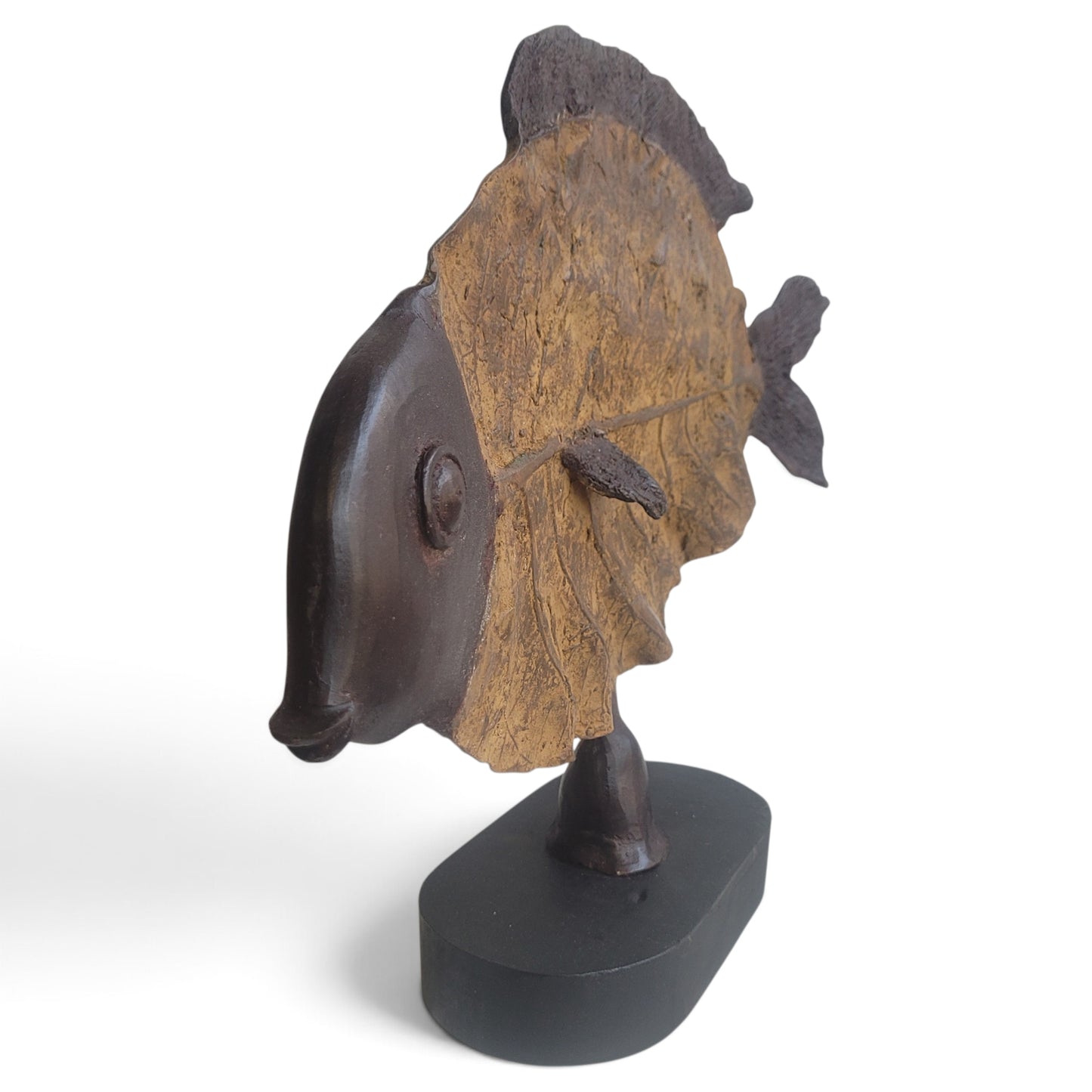 "Blattfisch" Bronze-Skulptur von Boureima Ouedraogo, 2026, Brown