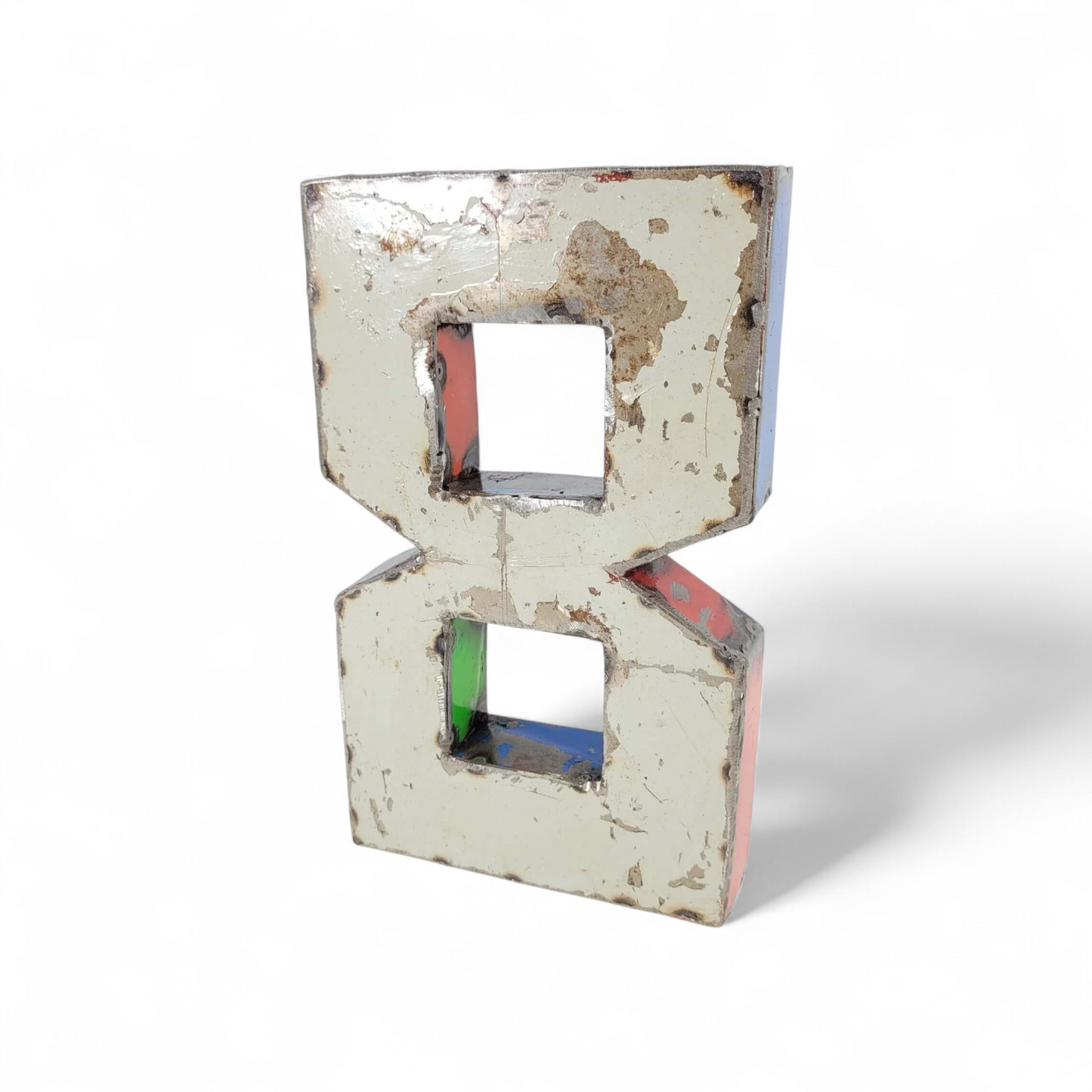 Chiffre "8" en barils de pétrole recyclés | 22 ou 50 cm | différentes couleurs