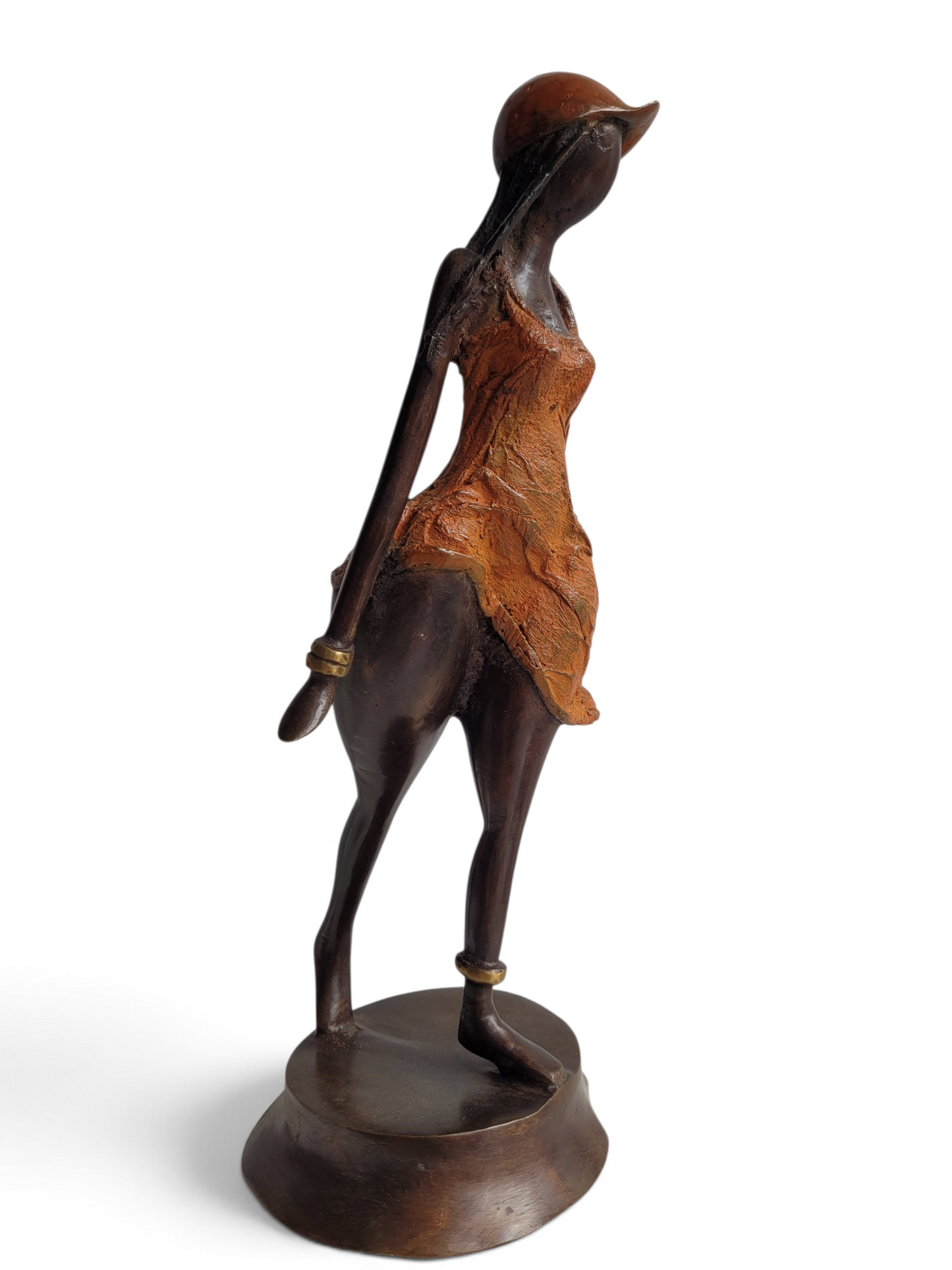 "Jeune Fille au Vent #1" Bronze-Skulptur von Issouf Iboudou, 32 cm, 2026