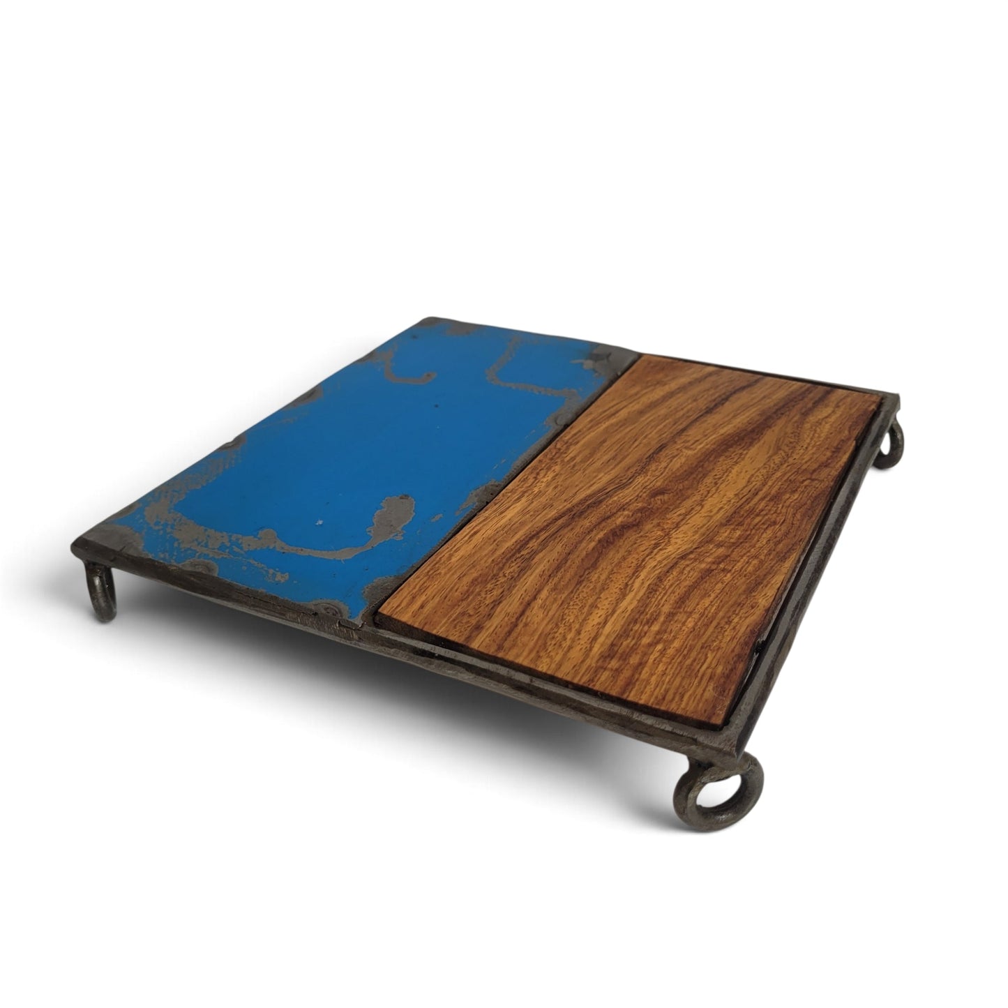 Untersetzer "Bois & Métal" by Petit Pascal | Upcycling von alten Ölfässern