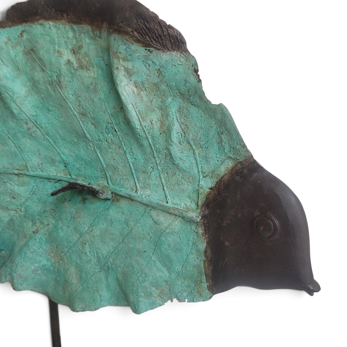"Blattfisch" Bronze-Skulptur von Boureima Ouedraogo, 2026, Turquoise